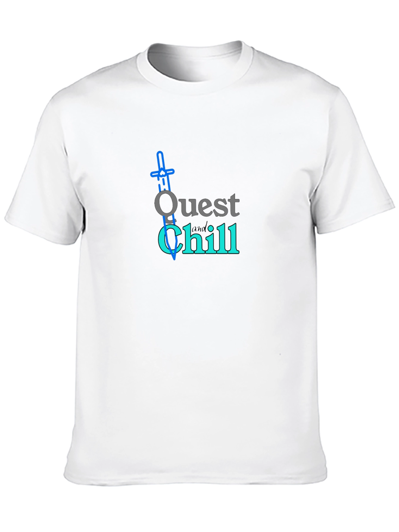Quest and Chill Black Graphic Tee