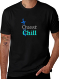 Quest and Chill Black Graphic Tee