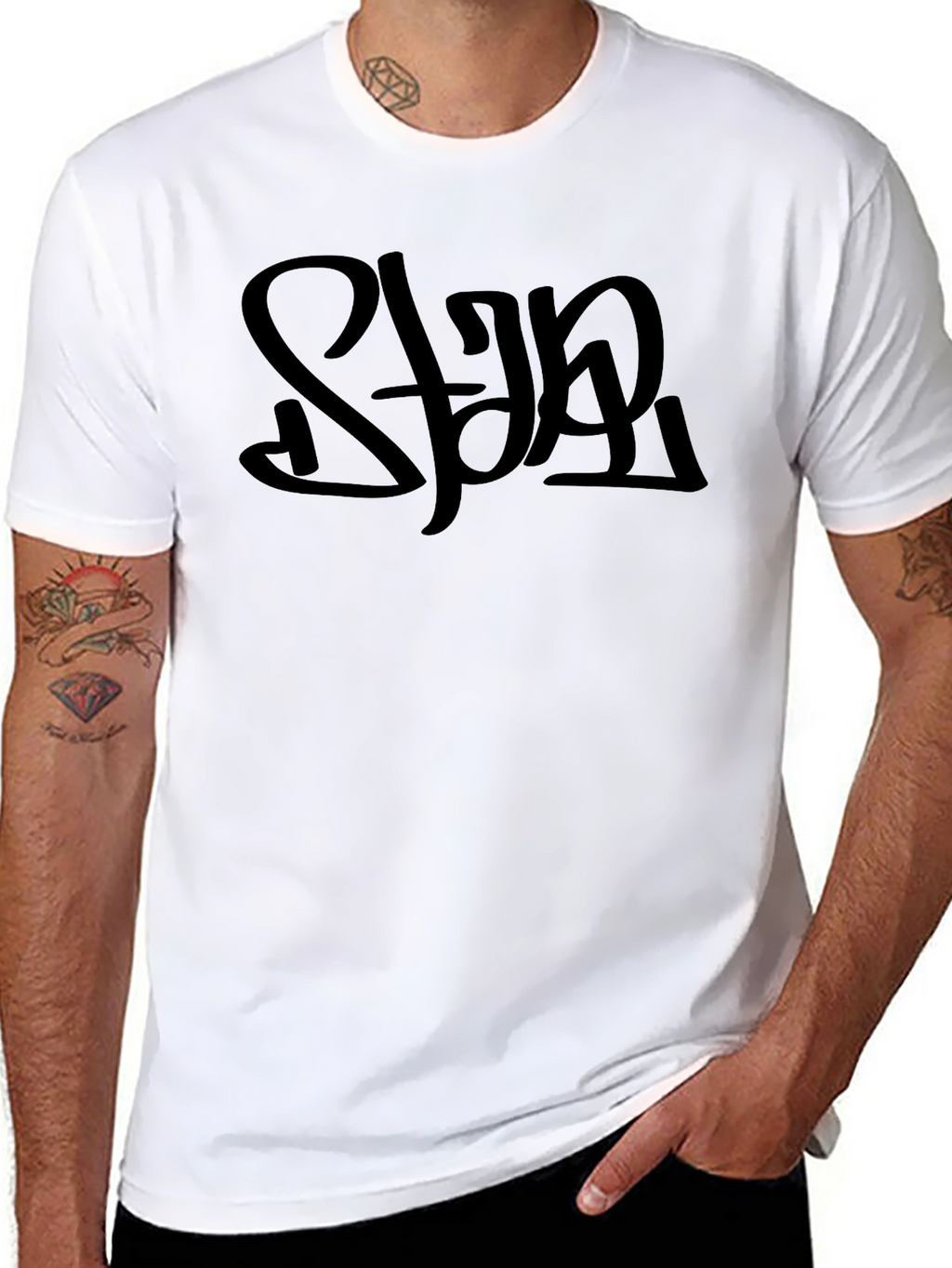 Stylish Black Graphic T-Shirt - Modern Streetwear Design