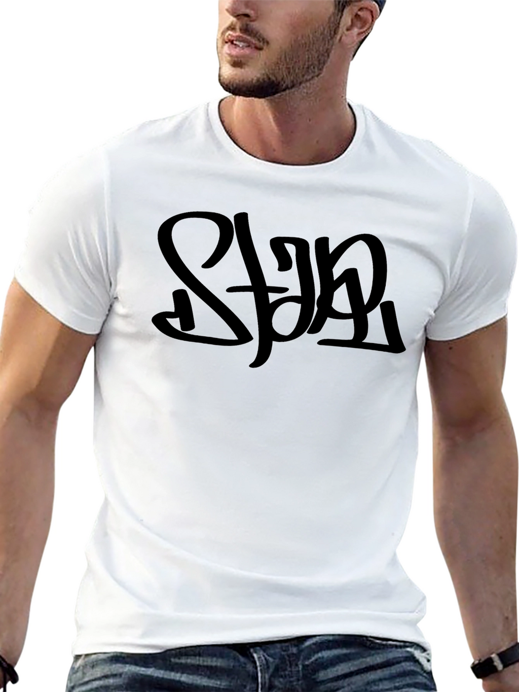 Stylish Black Graphic T-Shirt - Modern Streetwear Design