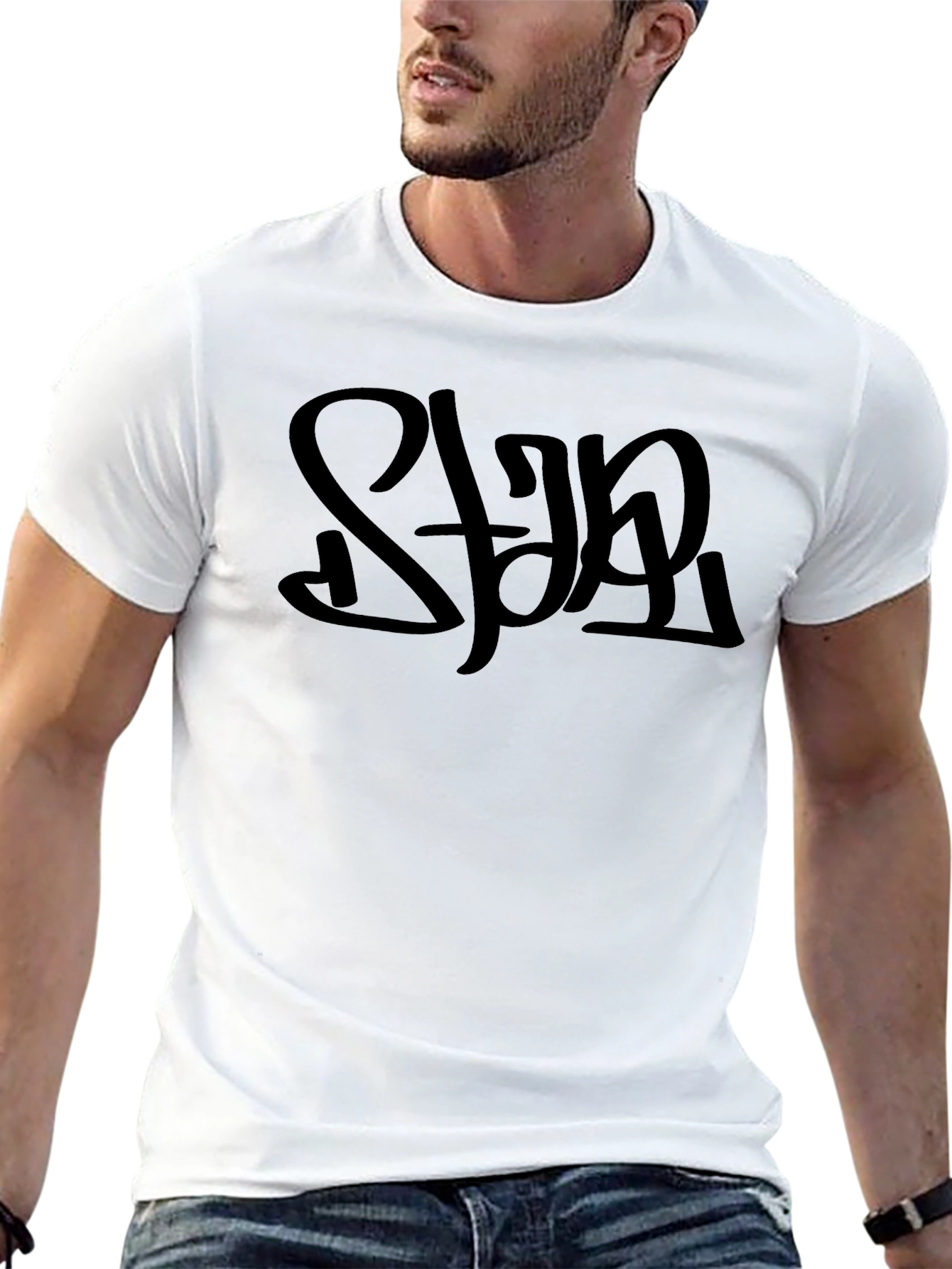 Stylish Black Graphic T-Shirt - Modern Streetwear Design