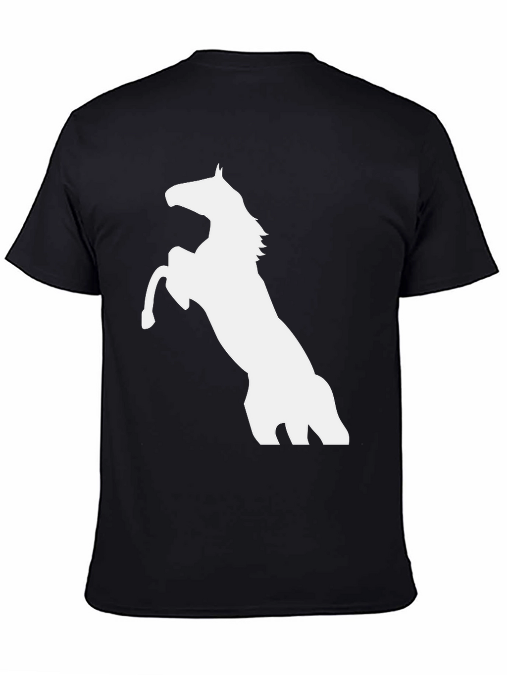 Black Horse Graphic Tee - Mens Casual T-Shirt