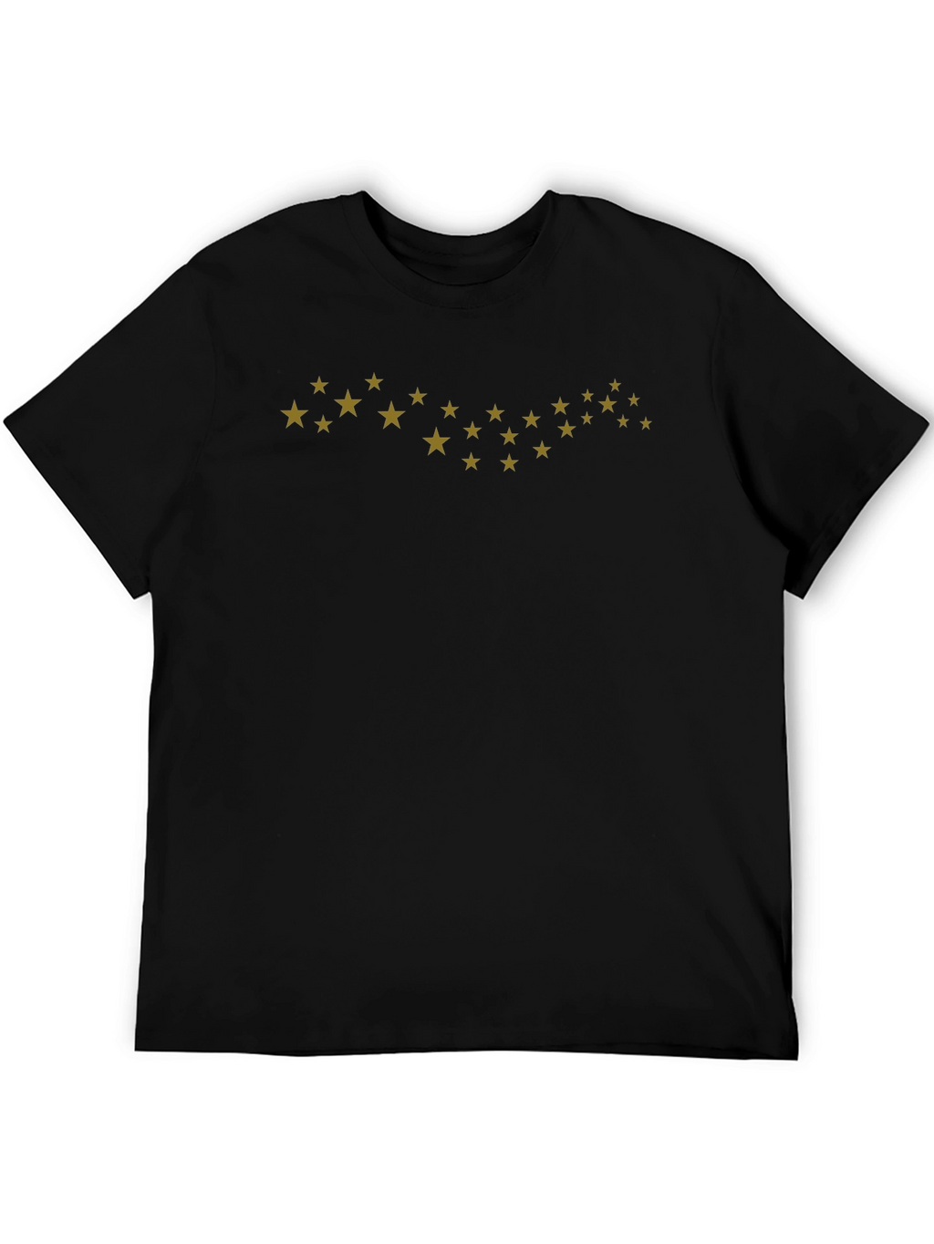 Stylish Black Tee with Gold Star Design
