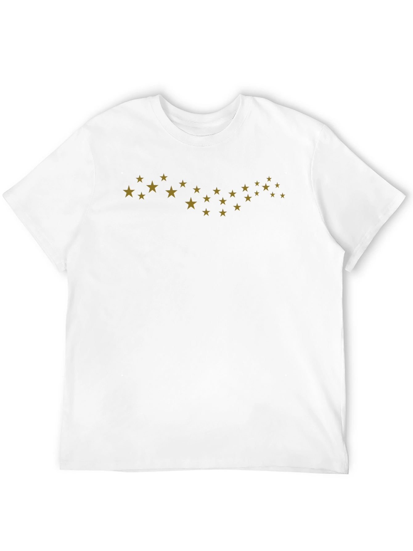 Stylish Black Tee with Gold Star Design