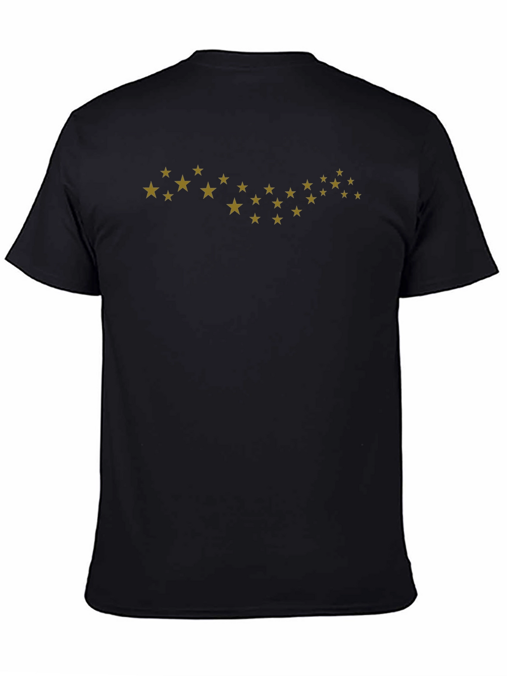 Stylish Black Tee with Gold Star Design