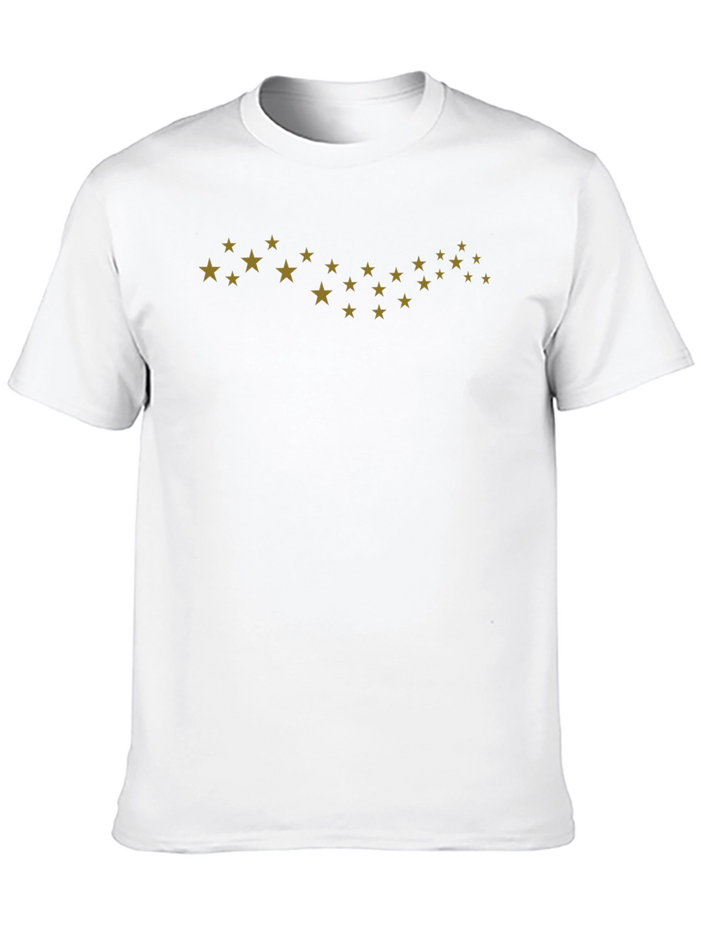 Stylish Black Tee with Gold Star Design