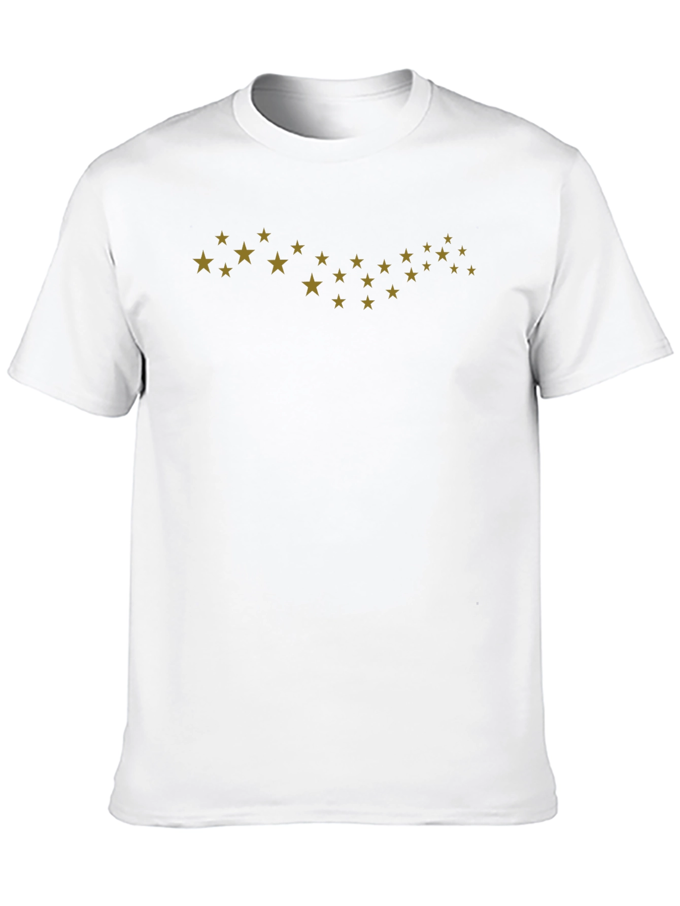 Stylish Black Tee with Gold Star Design
