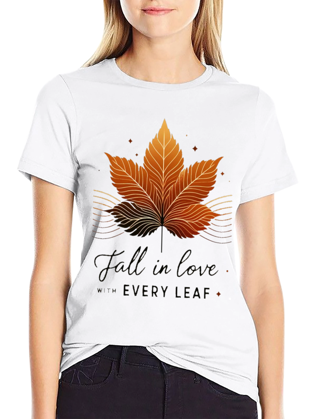 Fall in Love with Every Leaf Graphic T-Shirt