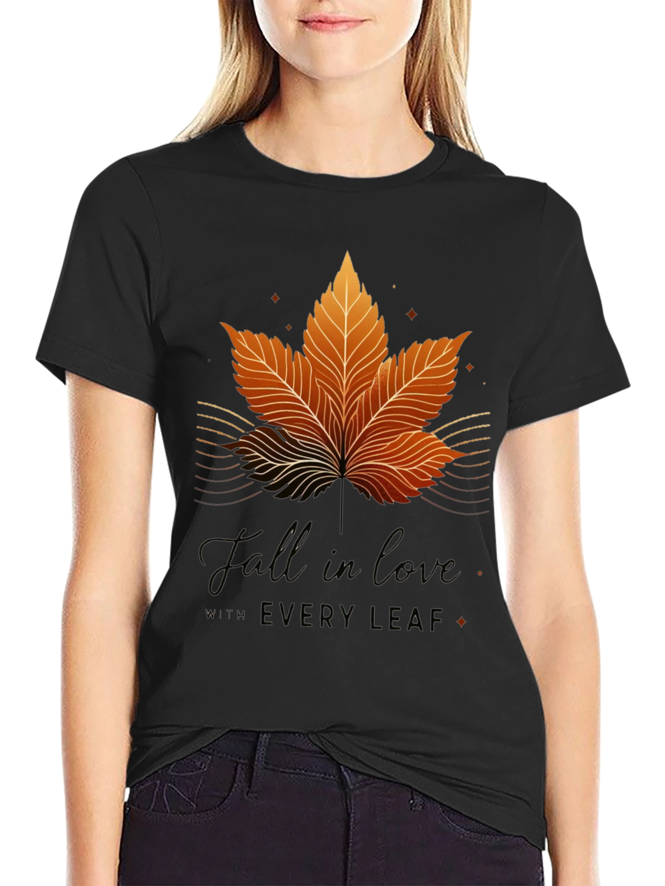 Fall in Love with Every Leaf Graphic T-Shirt