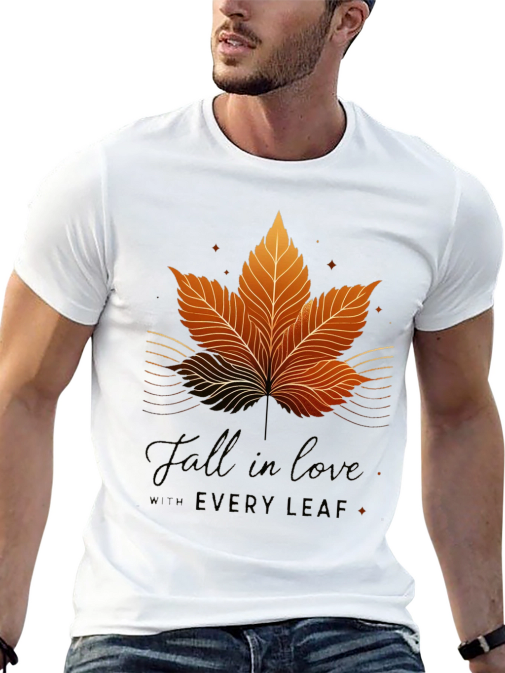 Fall in Love with Every Leaf Graphic T-Shirt