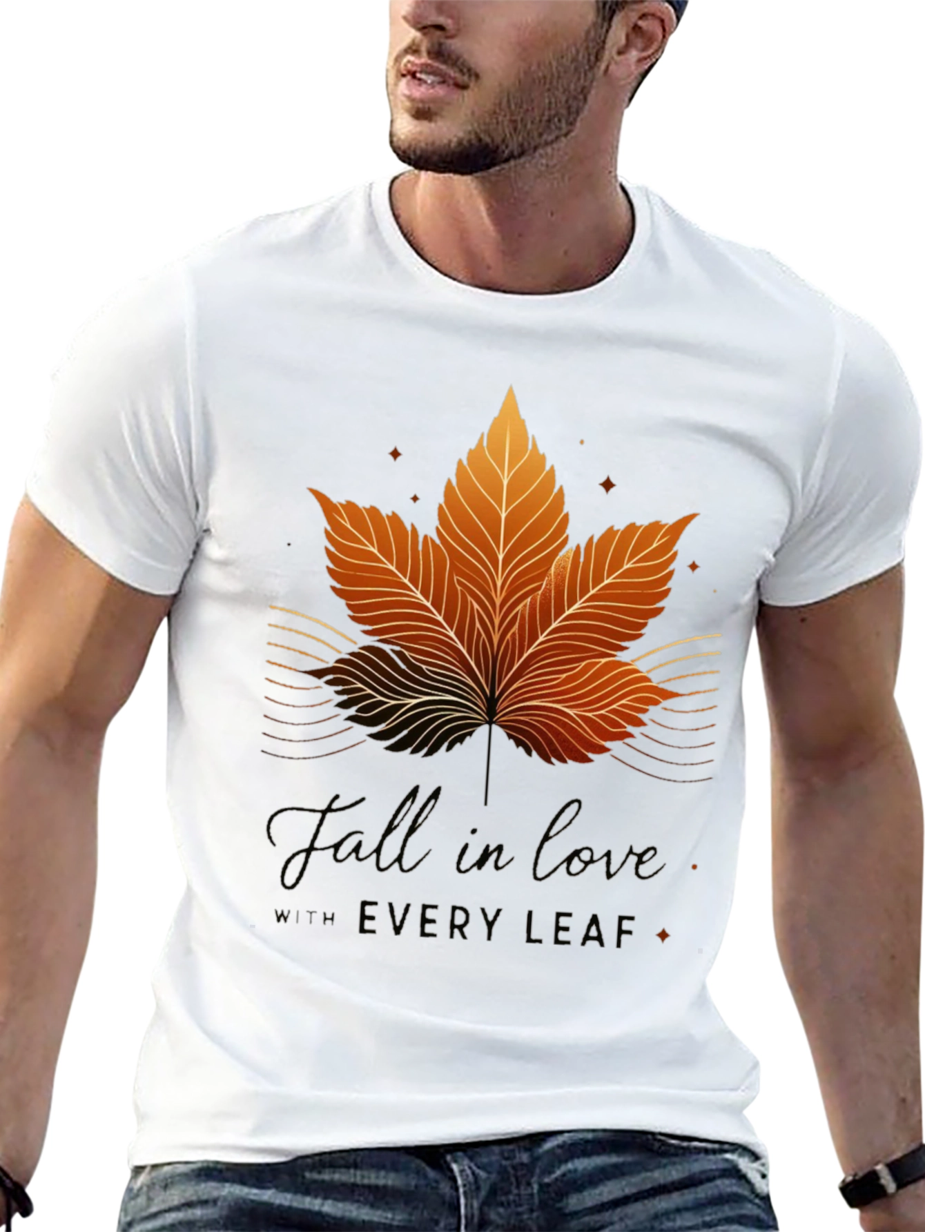 Fall in Love with Every Leaf Graphic T-Shirt