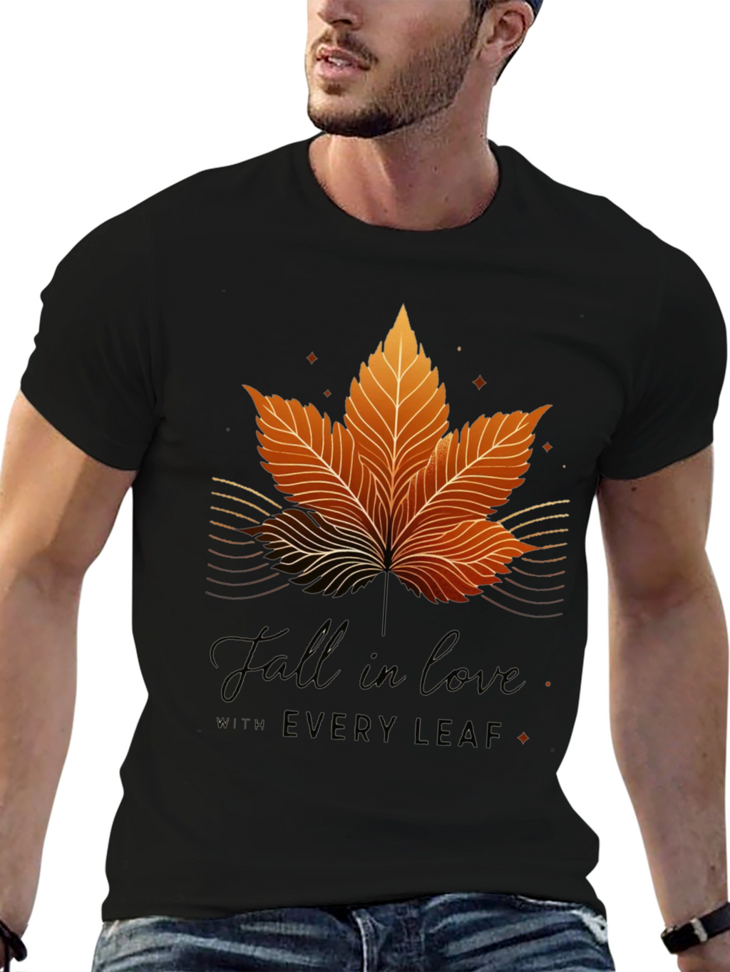 Fall in Love with Every Leaf Graphic T-Shirt