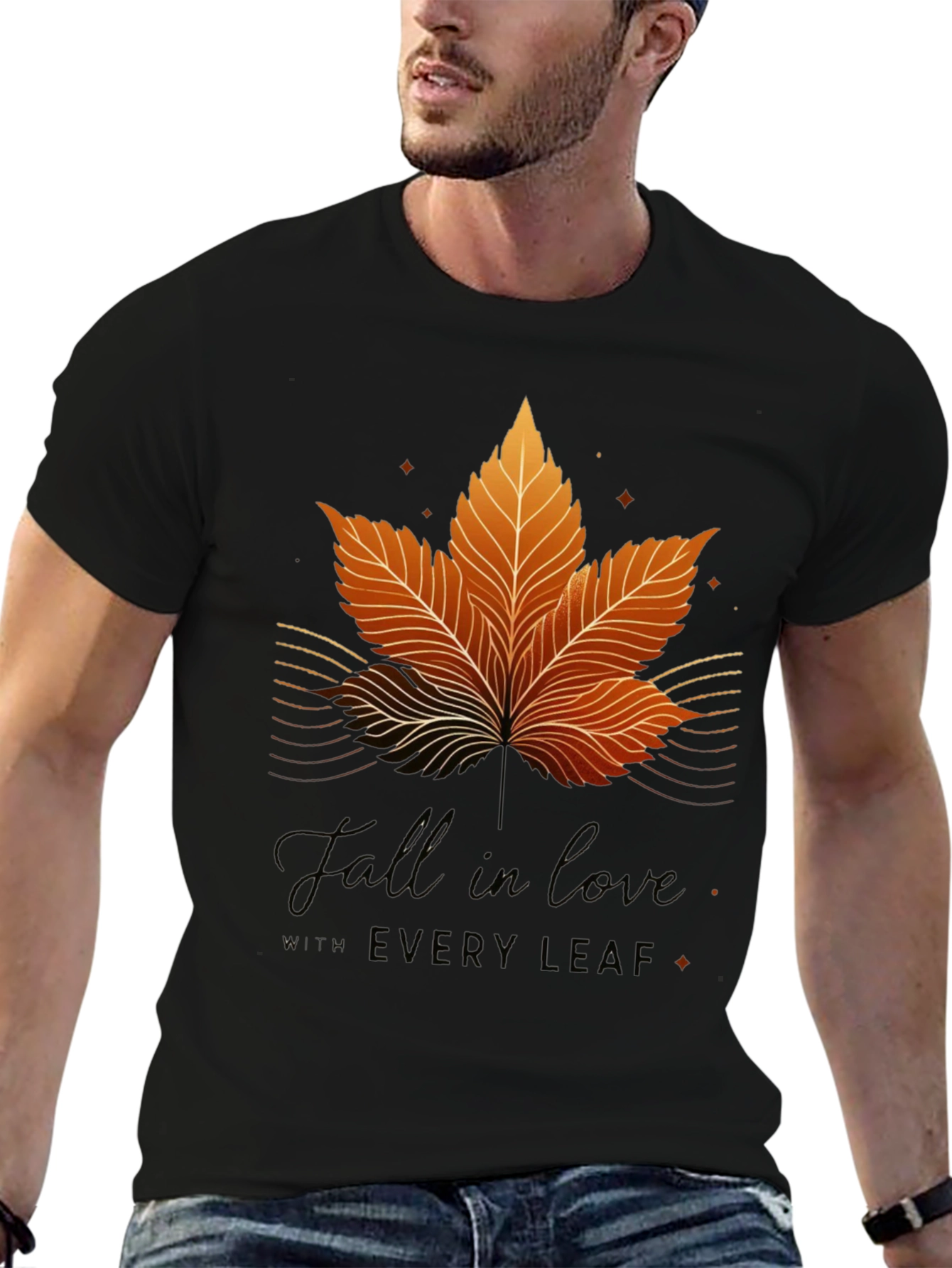 Fall in Love with Every Leaf Graphic T-Shirt