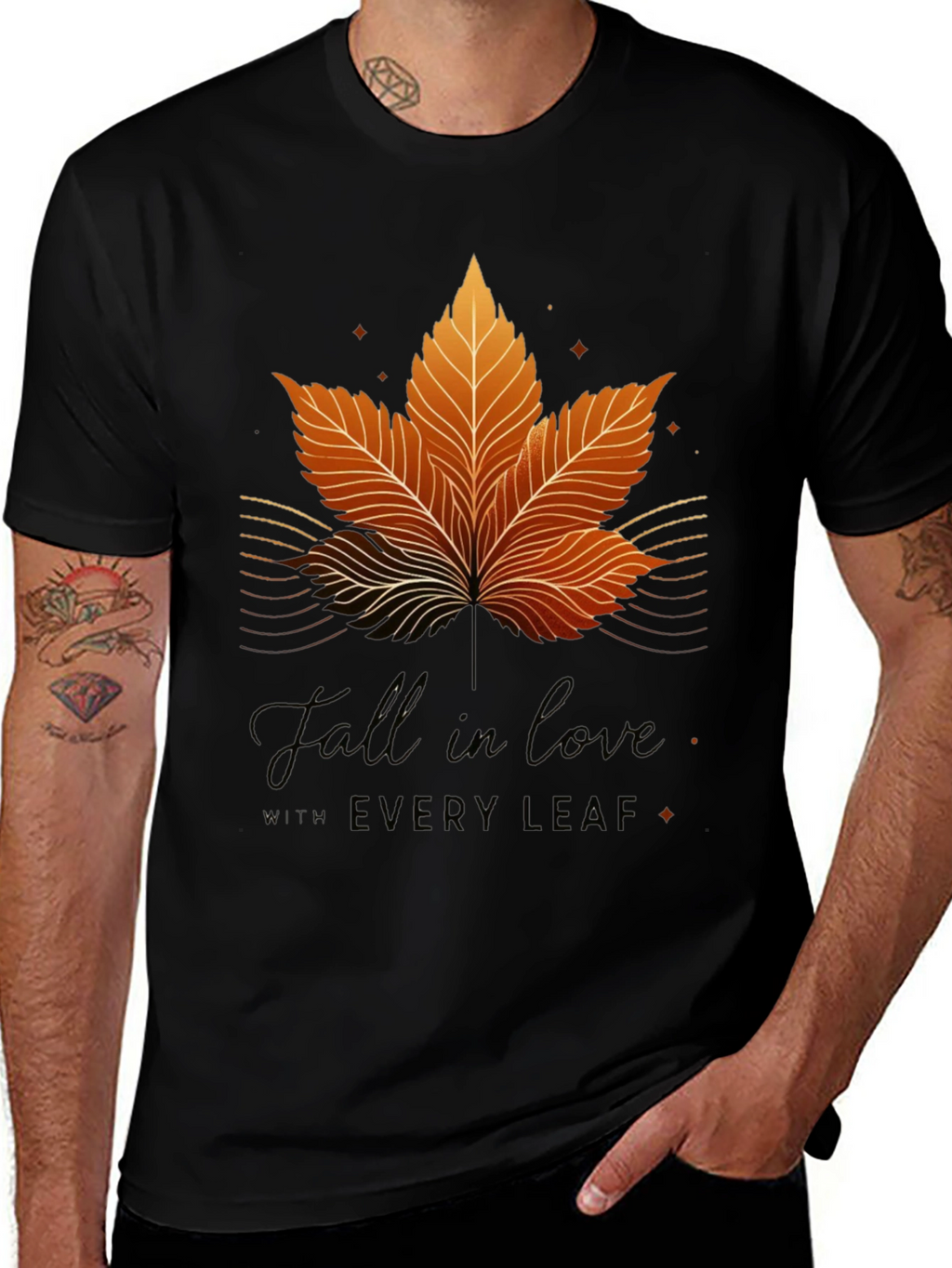 Fall in Love with Every Leaf Graphic T-Shirt