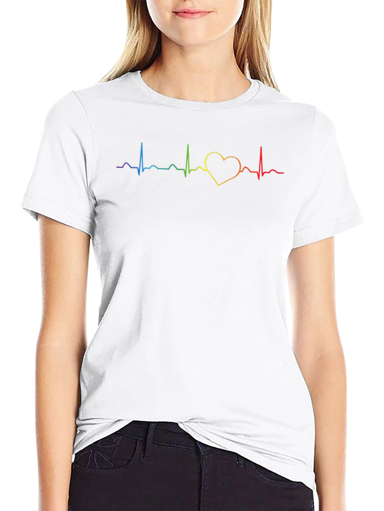 Rainbow Heartbeat Pride T-Shirt