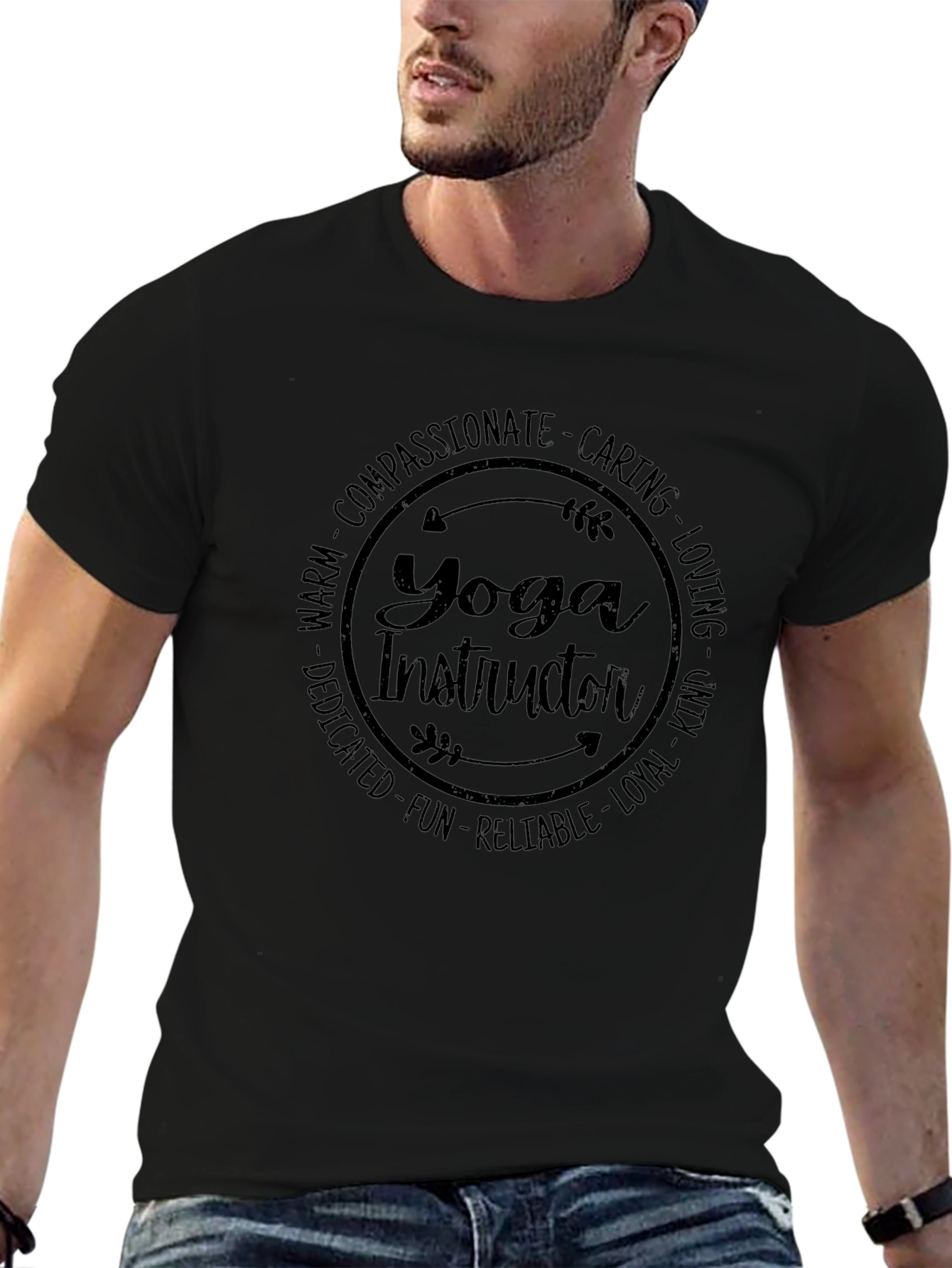 Yoga Instructor Tee - Compassionate Caring Loving