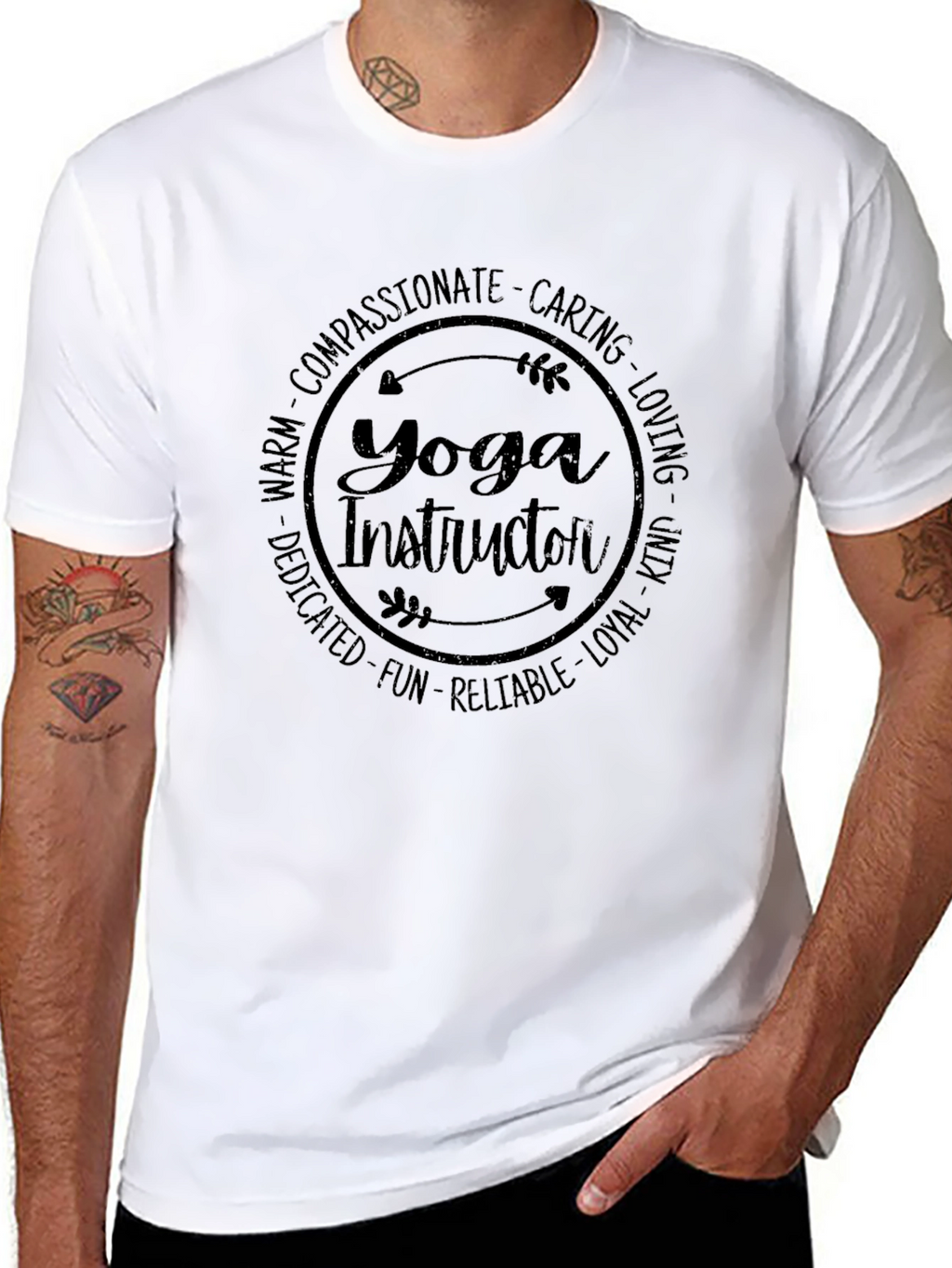 Yoga Instructor Tee - Compassionate Caring Loving