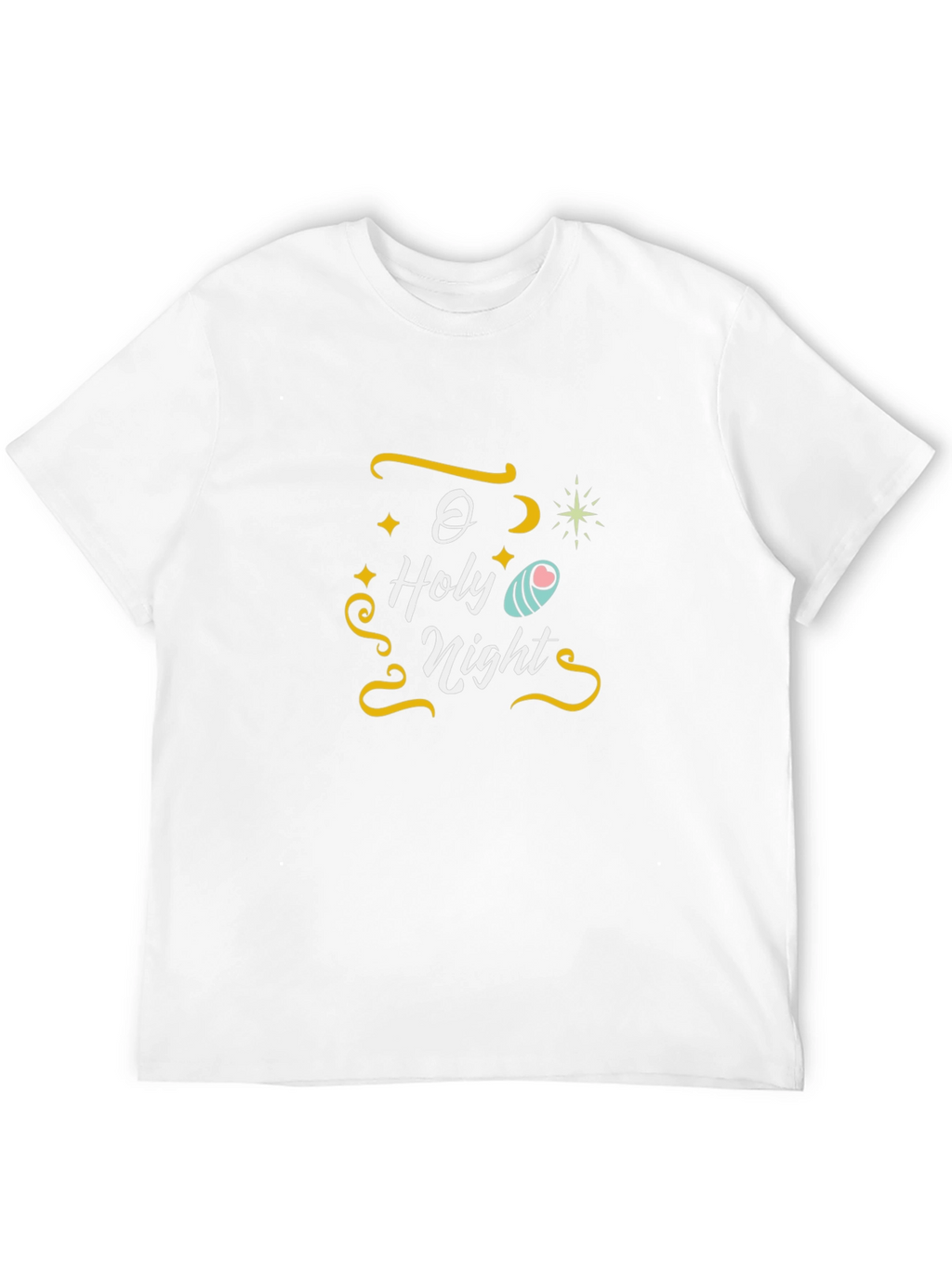 O Holy Night Graphic Tee - Black Cotton T-Shirt