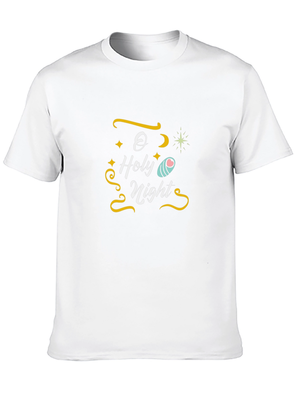 O Holy Night Graphic Tee - Black Cotton T-Shirt