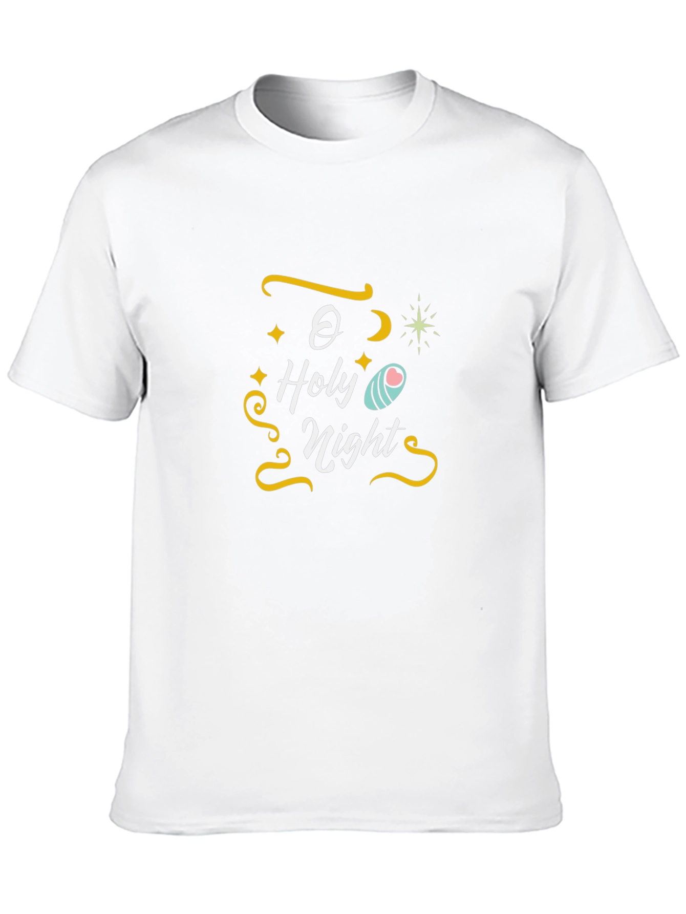 O Holy Night Graphic Tee - Black Cotton T-Shirt