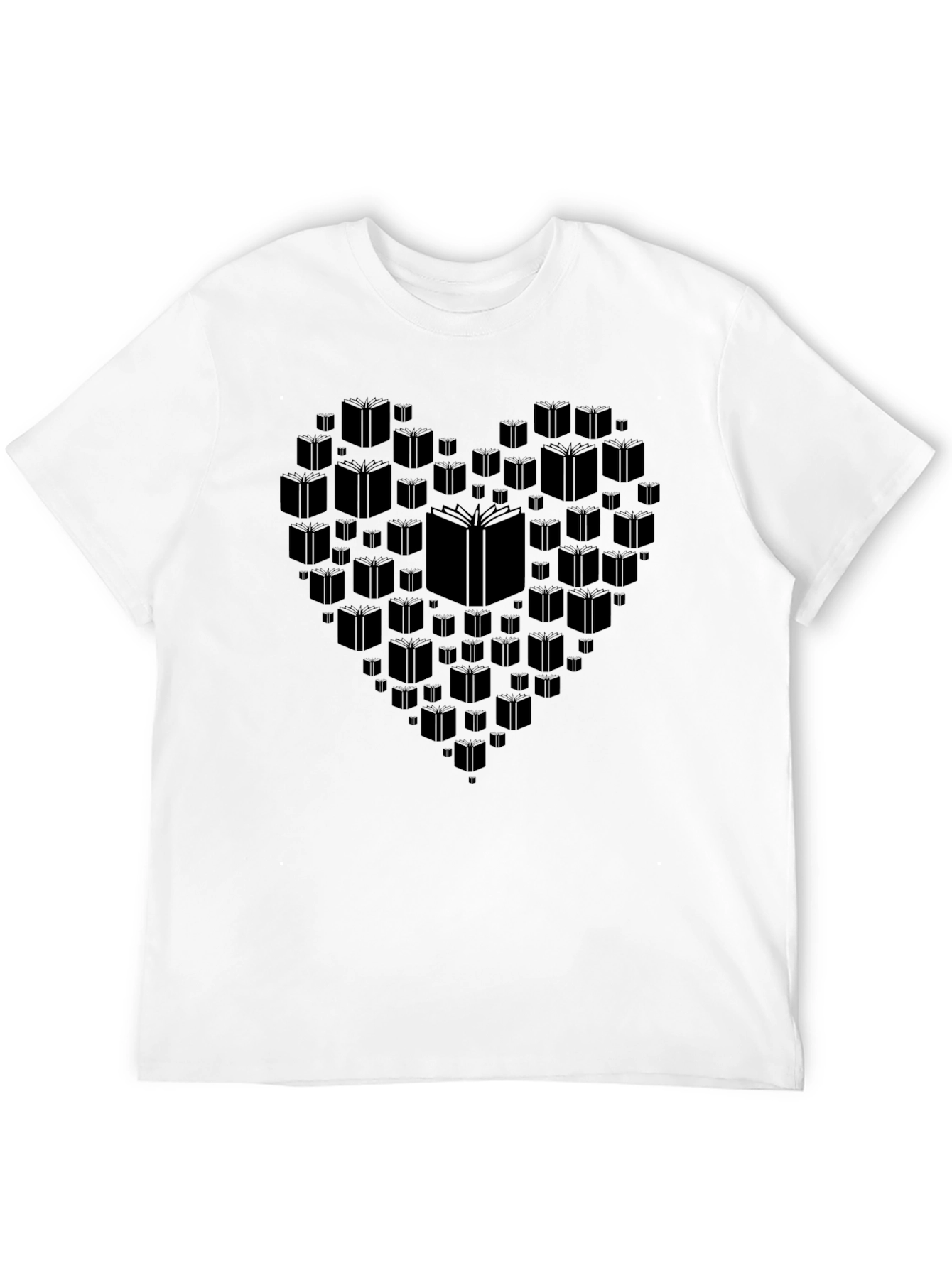 Book Lover Heart Graphic T-Shirt