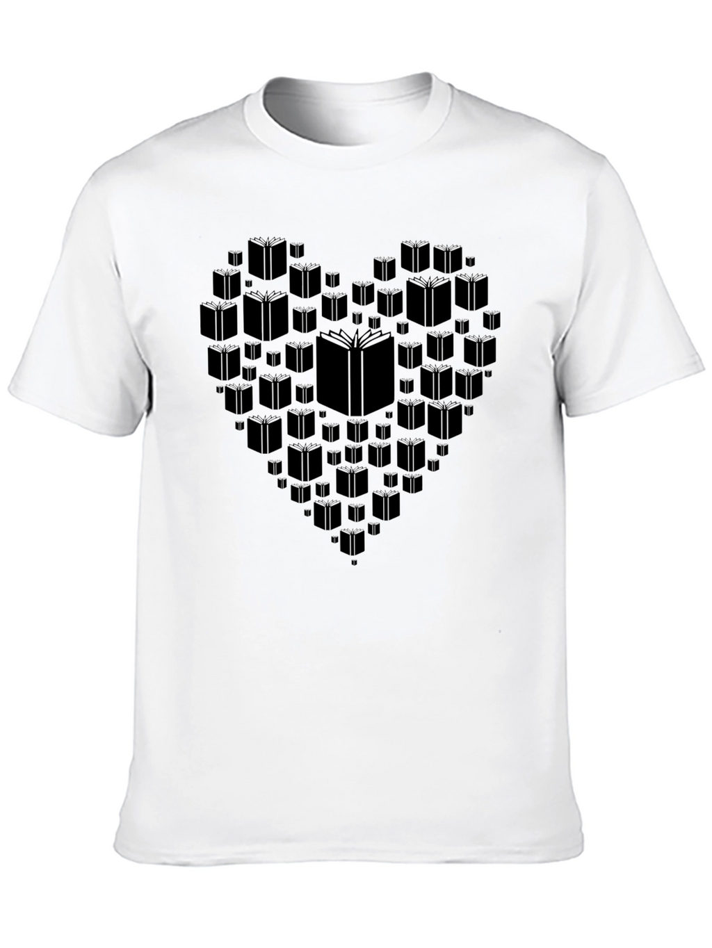 Book Lover Heart Graphic T-Shirt