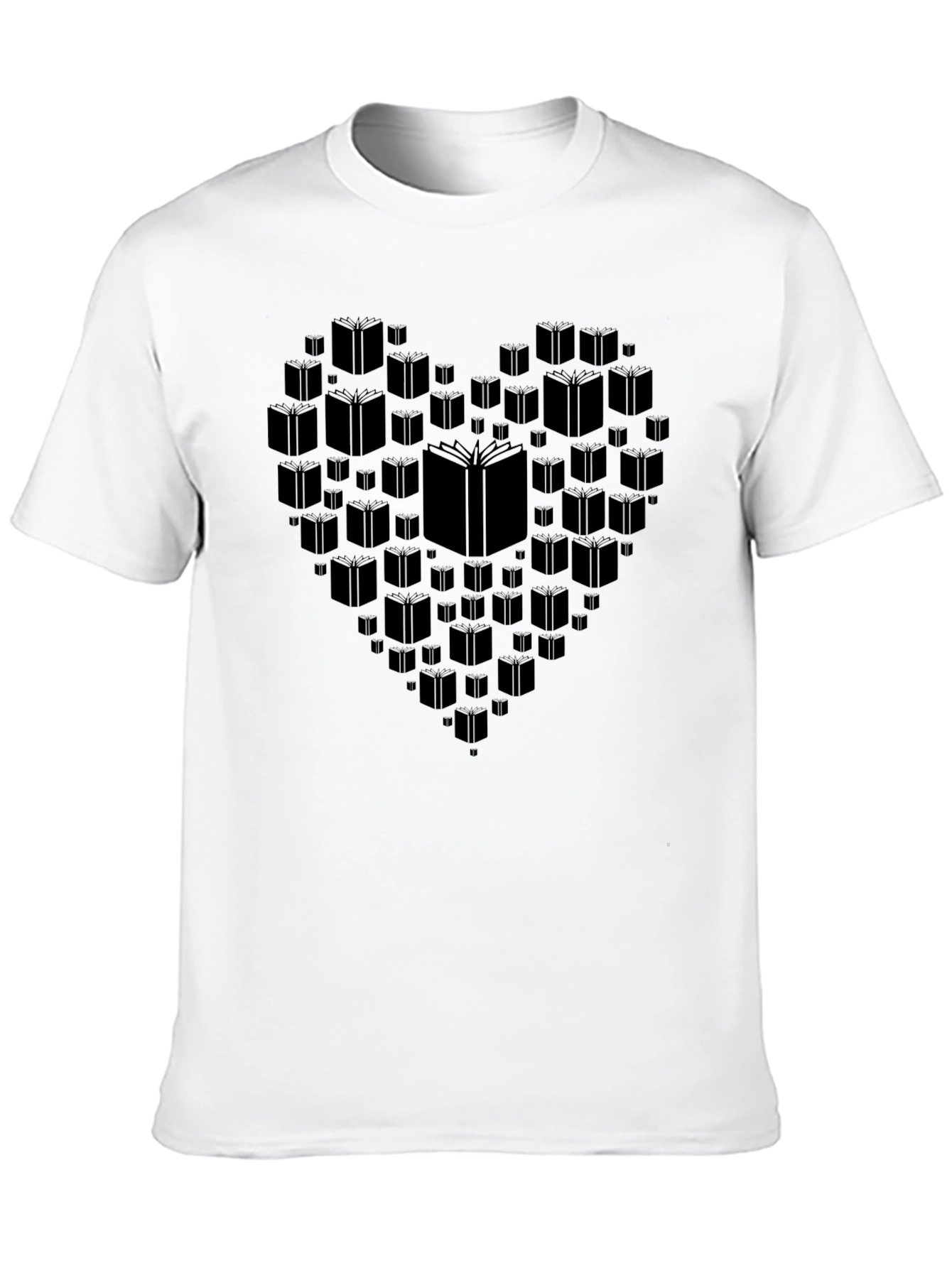 Book Lover Heart Graphic T-Shirt