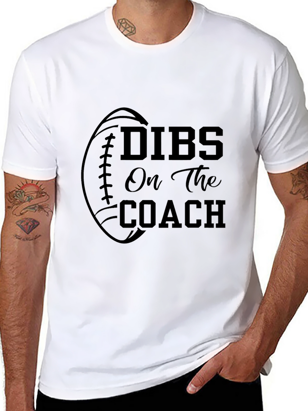 Dibs On The Coach Graphic Tee Football T-Shirt
