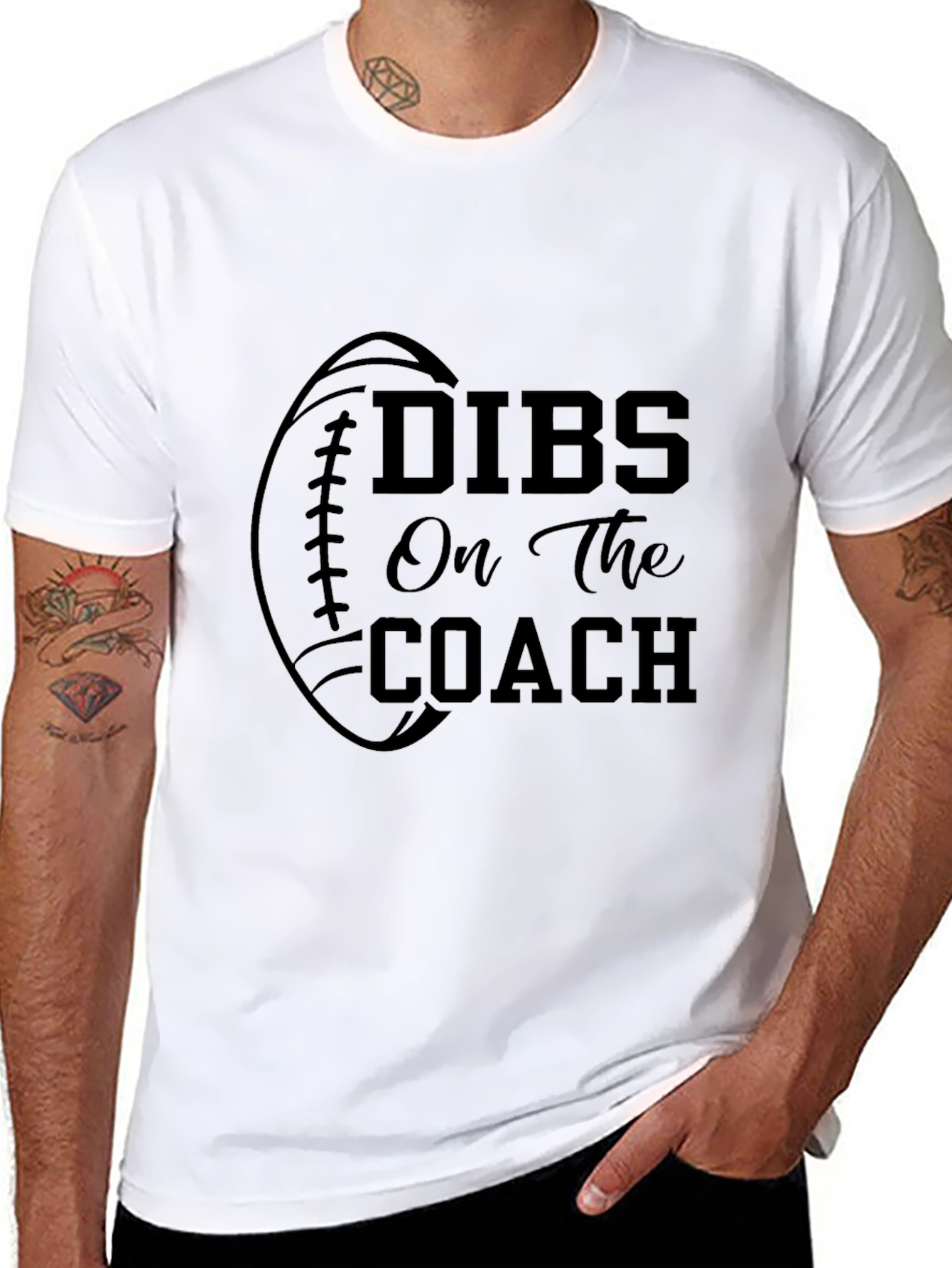 Dibs On The Coach Graphic Tee Football T-Shirt