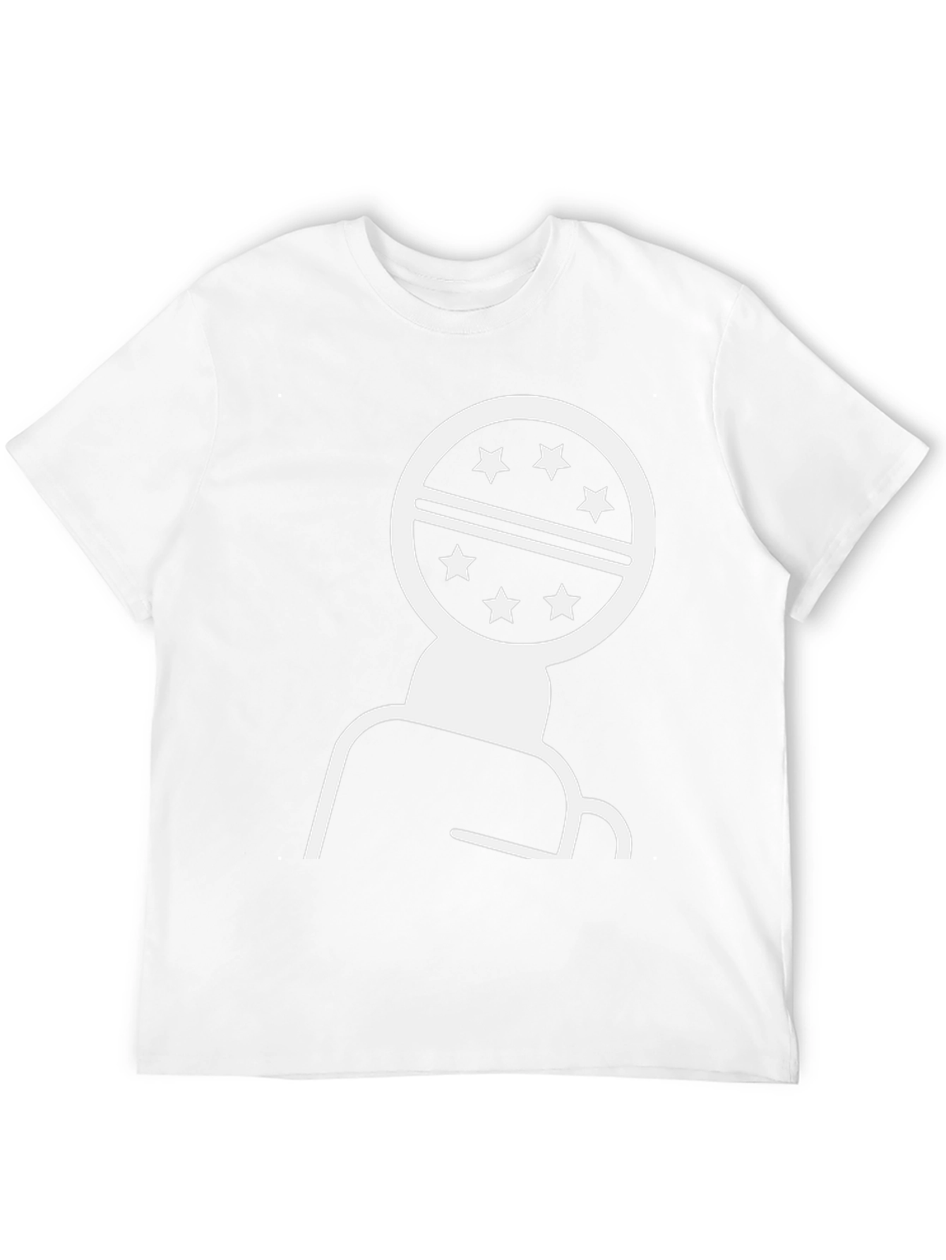 Geometric Star Design Black T-Shirt