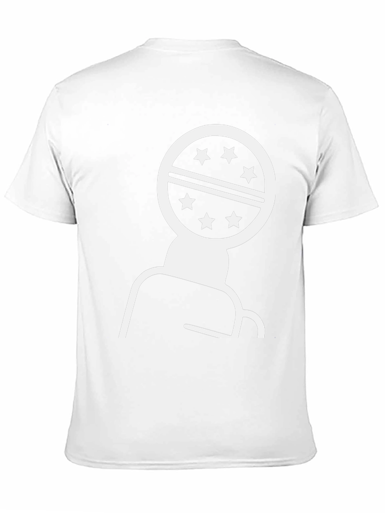 Geometric Star Design Black T-Shirt