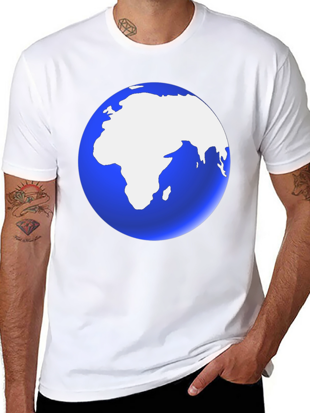 Earth Graphic Black T-Shirt | Soft Cotton Blend