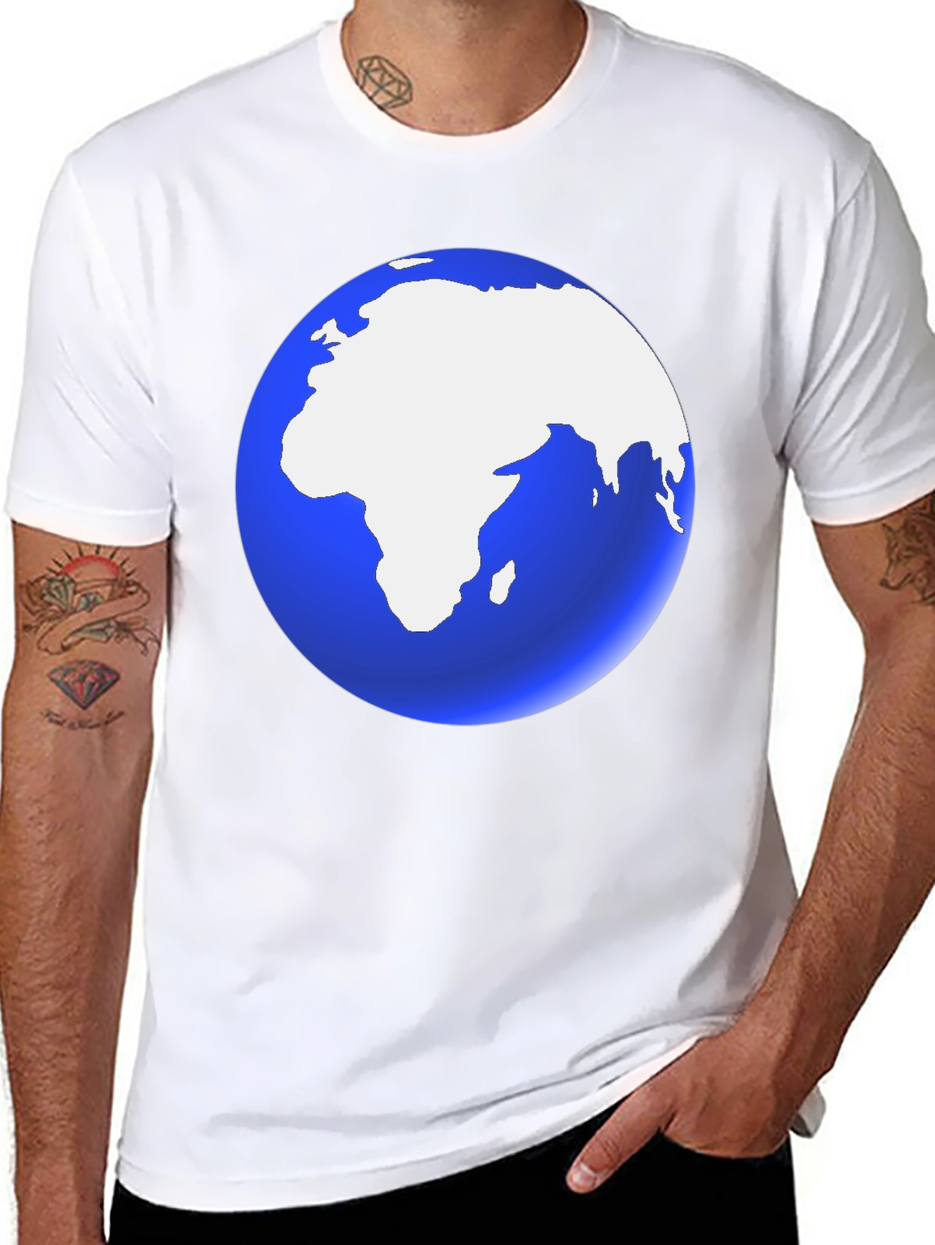 Earth Graphic Black T-Shirt | Soft Cotton Blend