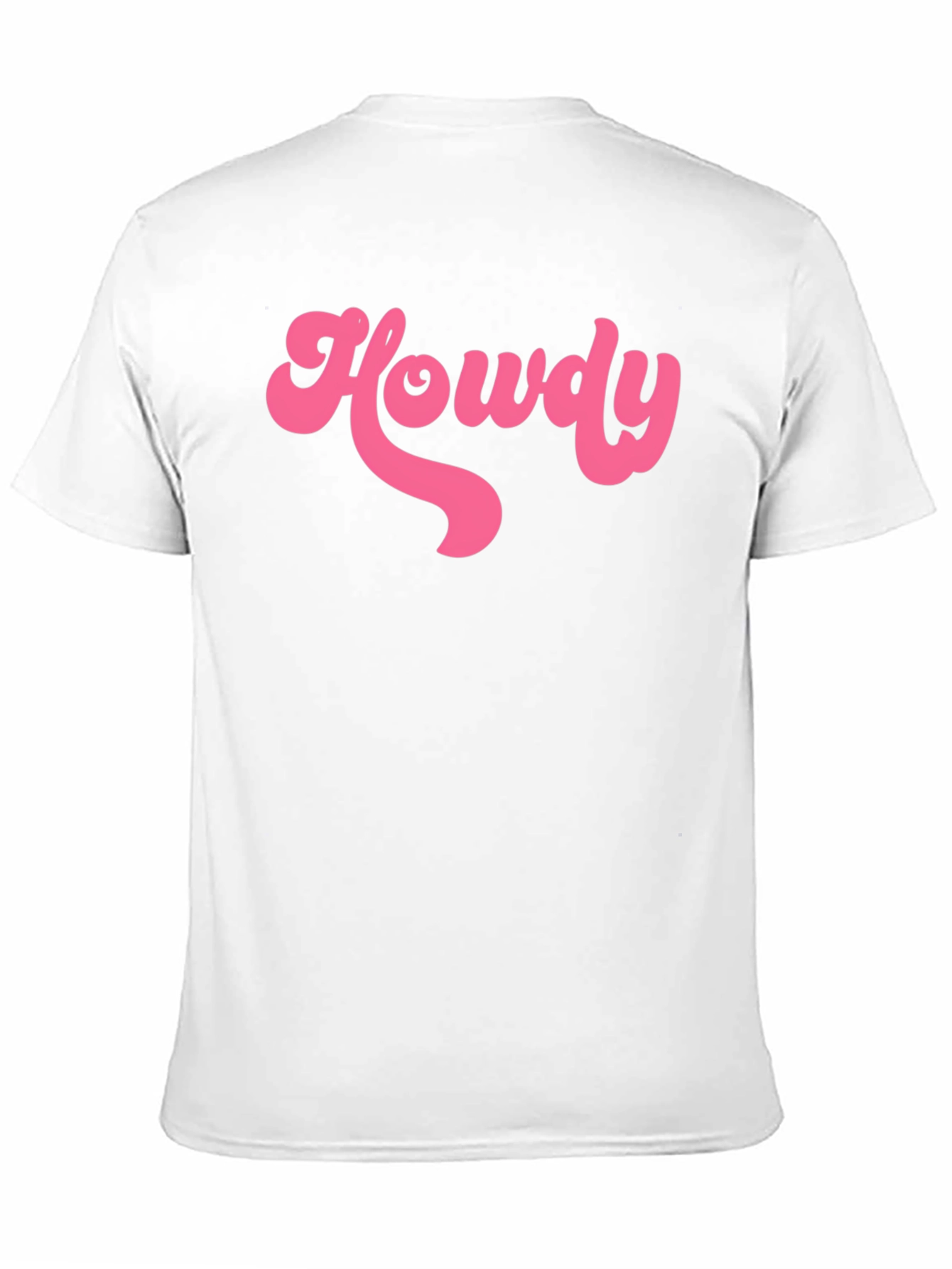 Howdy T-Shirt - Retro Pink Graphic on Black Tee