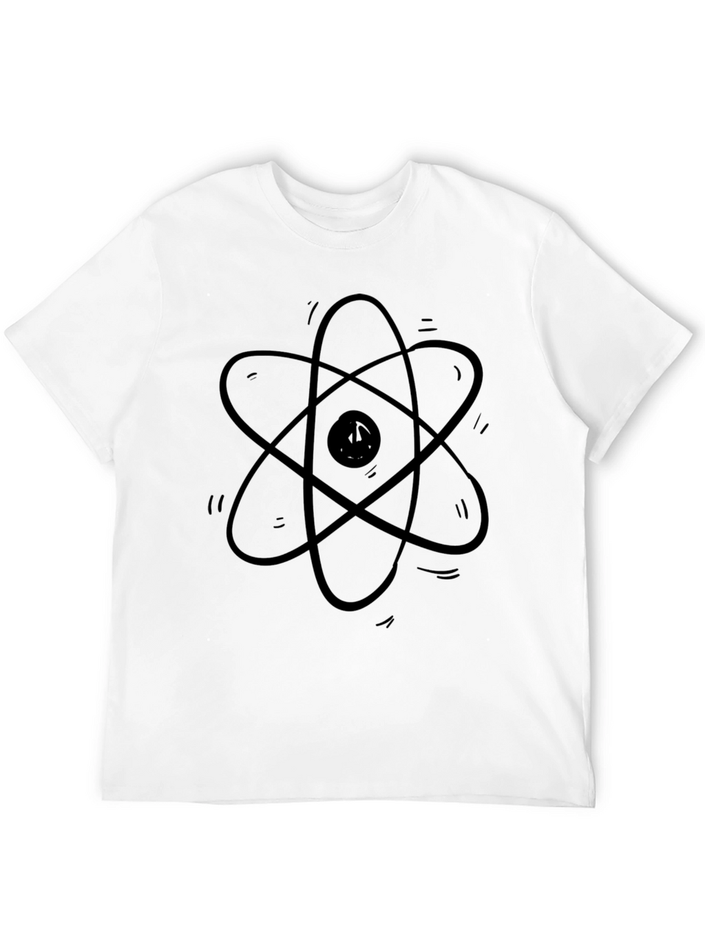 Atom Graphic Black Tee - Science Fashion