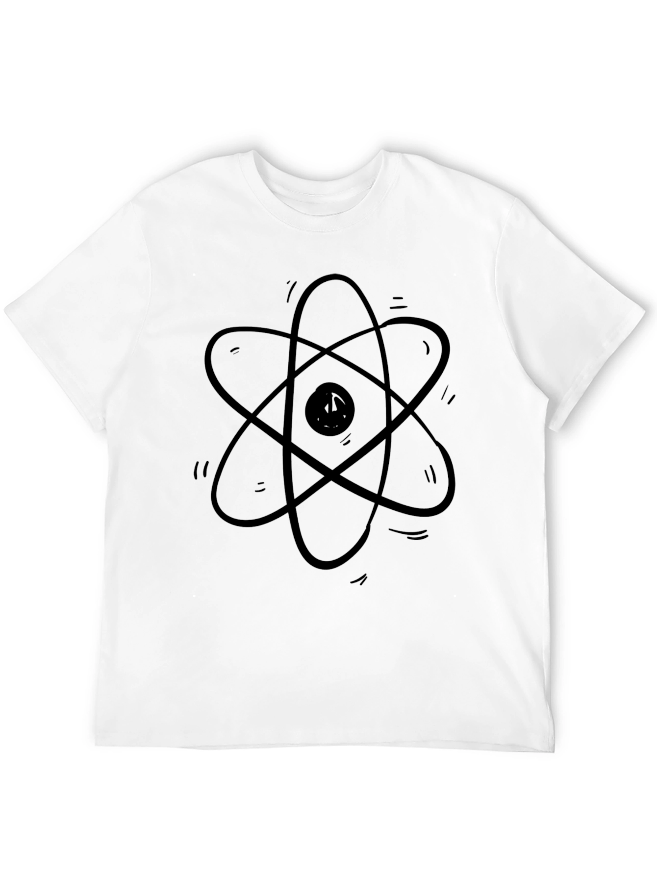 Atom Graphic Black Tee - Science Fashion