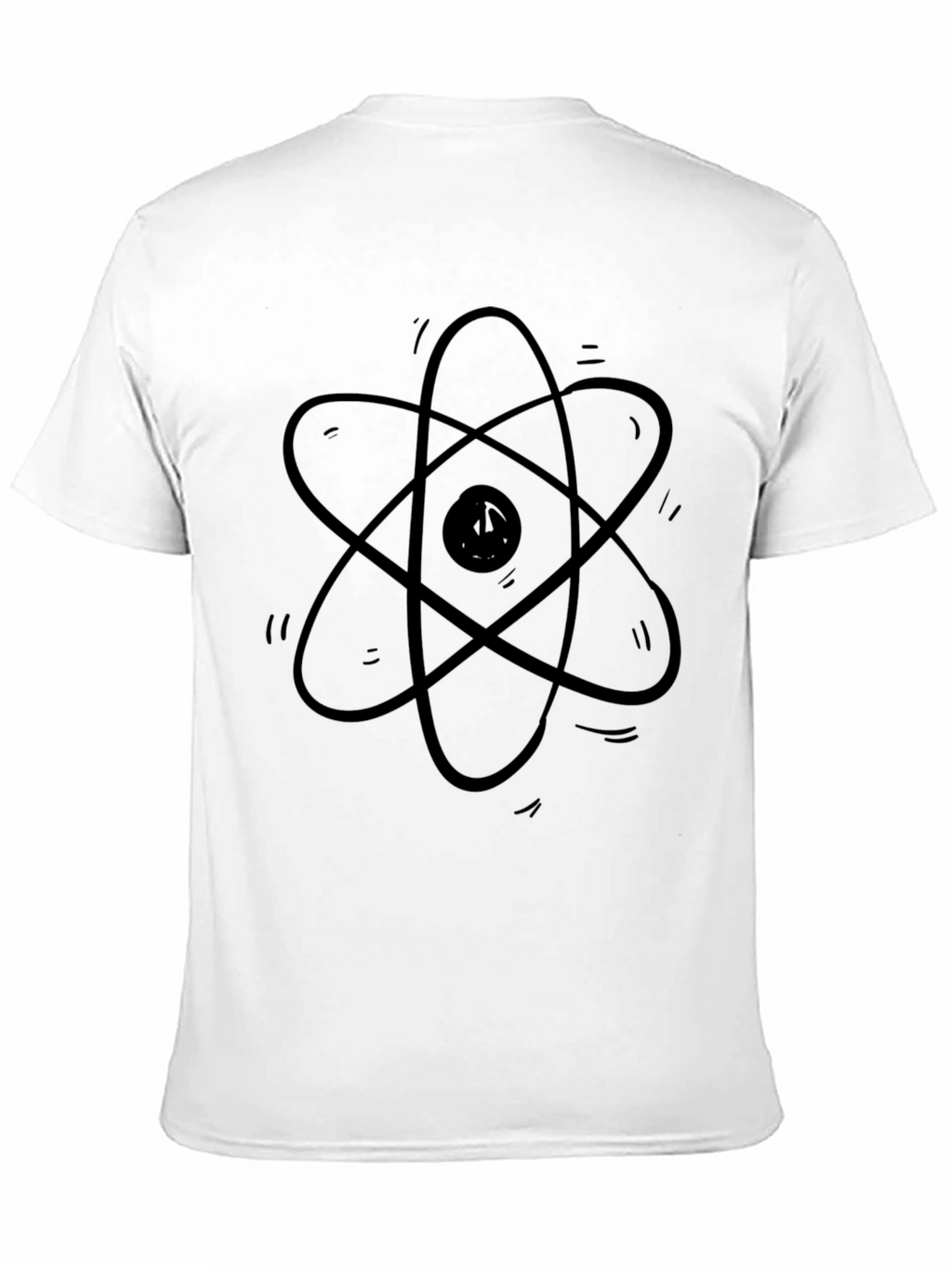 Atom Graphic Black Tee - Science Fashion