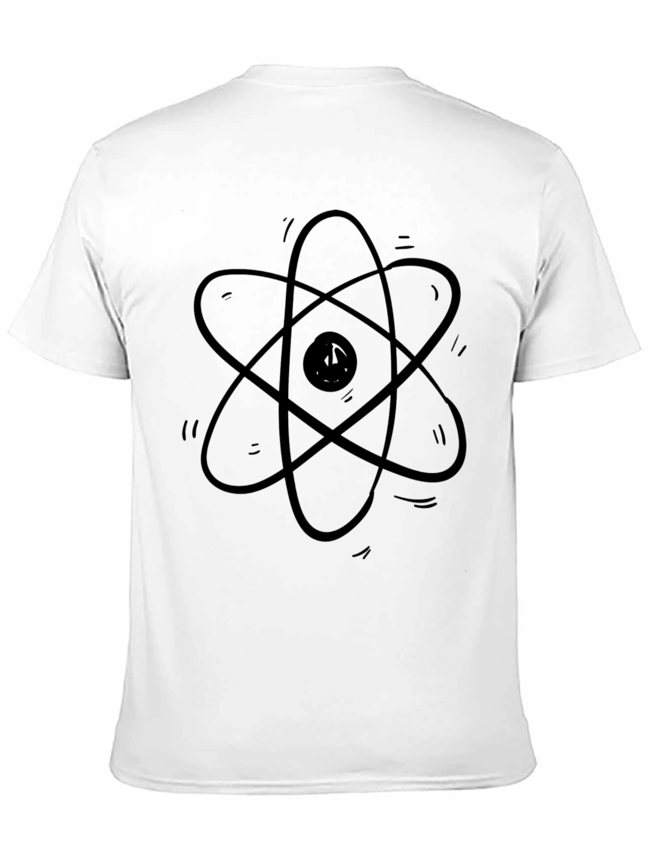 Atom Graphic Black Tee - Science Fashion