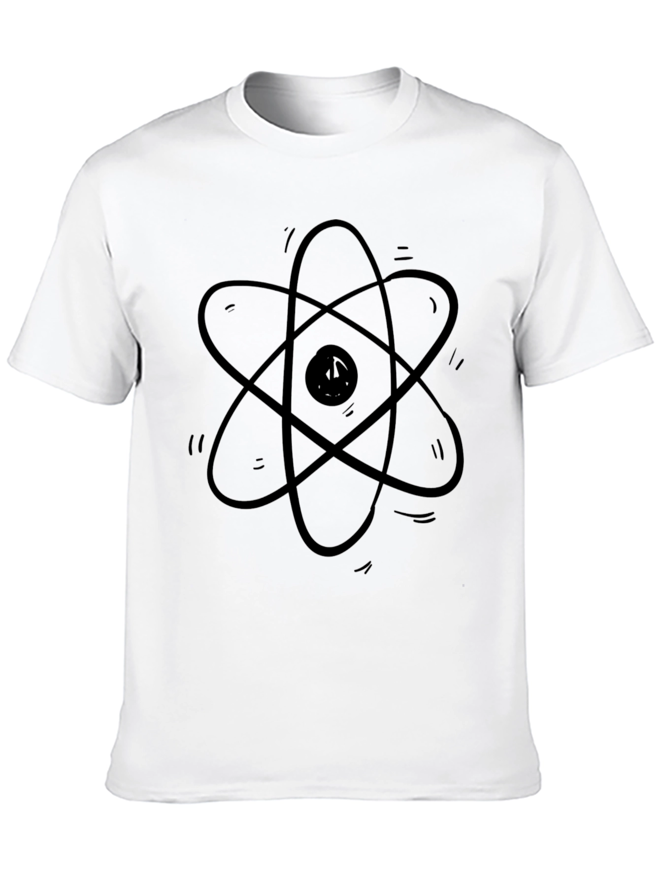 Atom Graphic Black Tee - Science Fashion