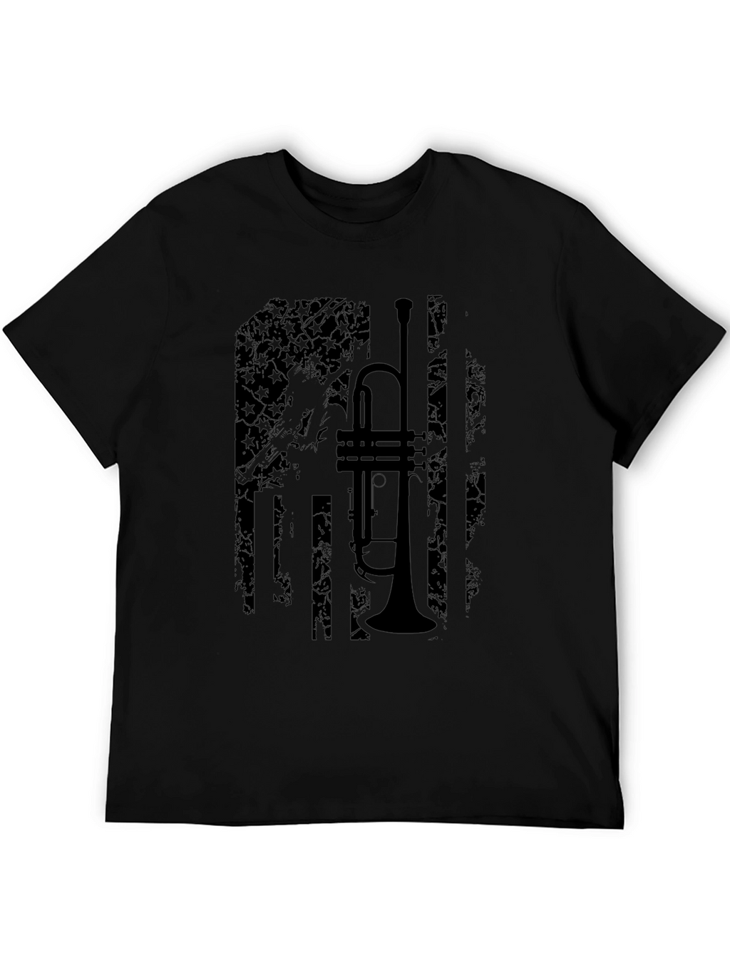 Trumpet Flag Black T-Shirt