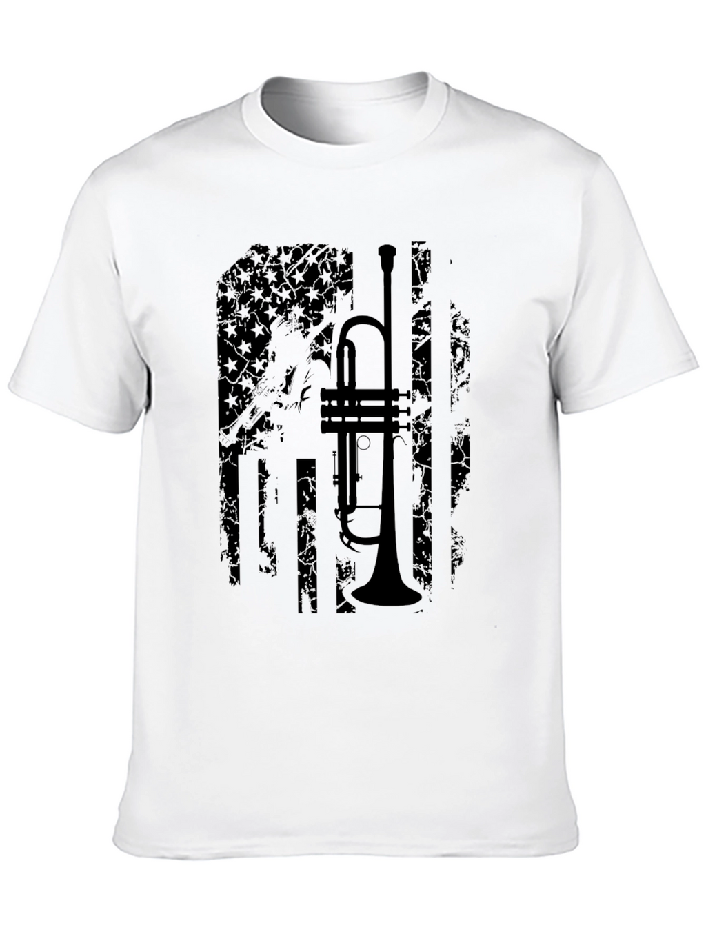 Trumpet Flag Black T-Shirt
