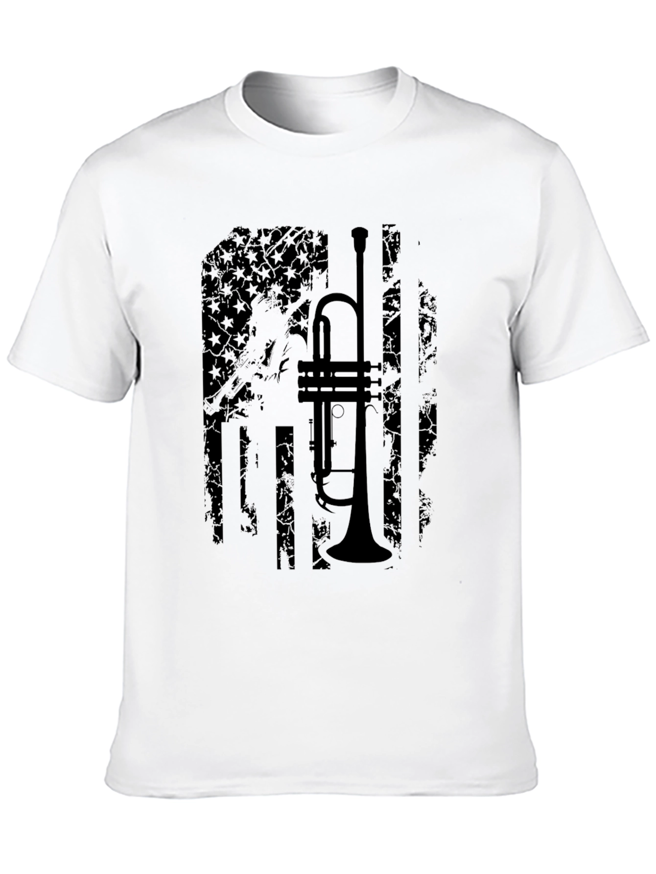 Trumpet Flag Black T-Shirt