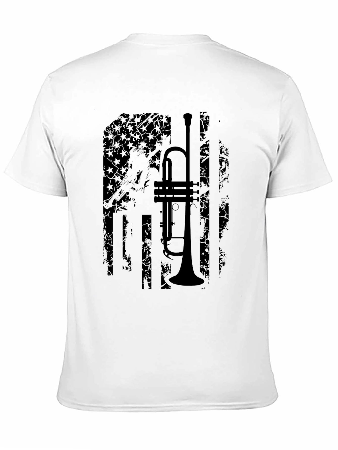 Trumpet Flag Black T-Shirt