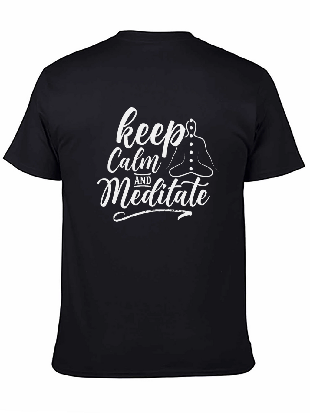 Keep Calm and Meditate Graphic Tee - Black T-Shirt