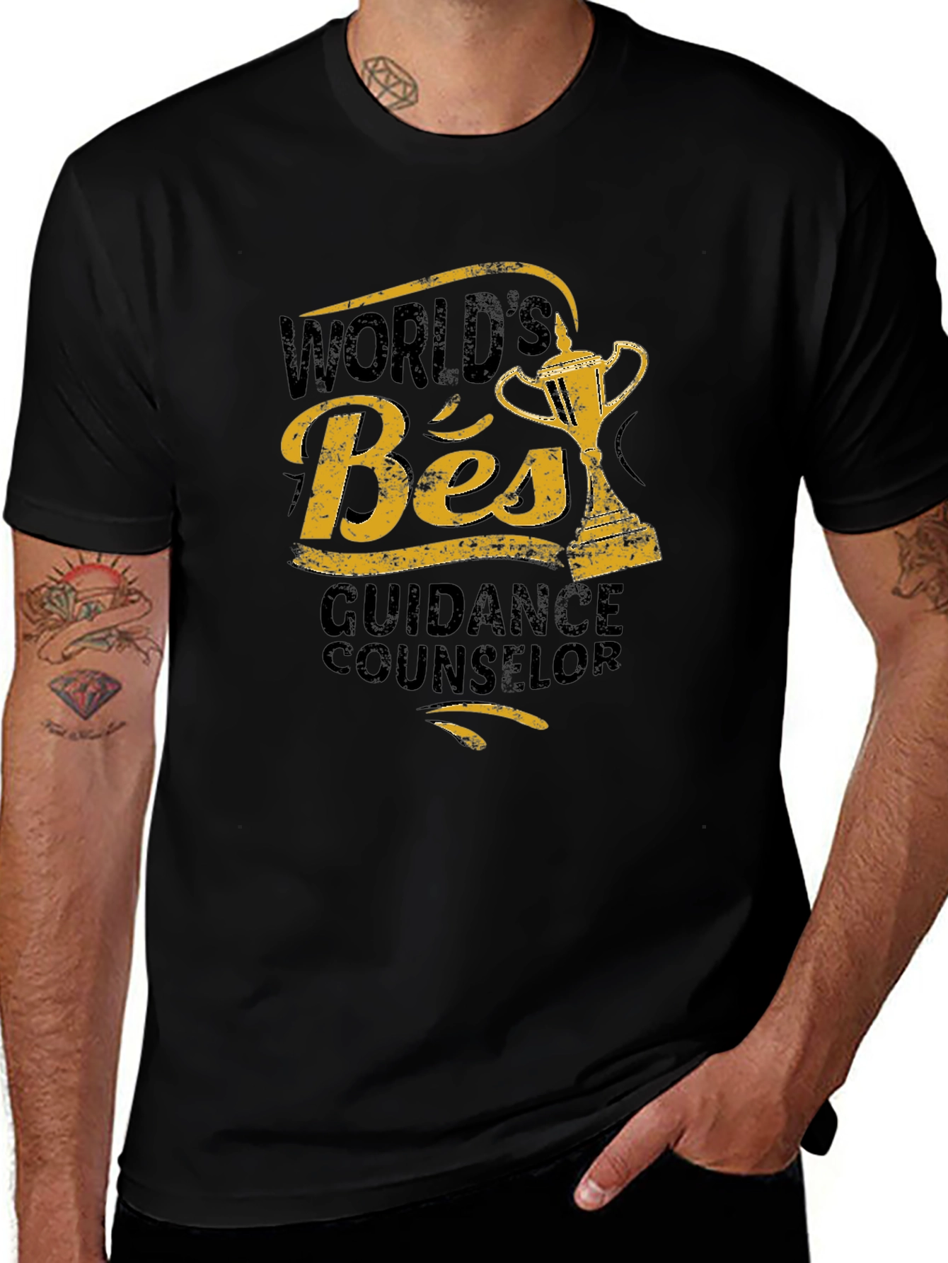 Worlds Best Guidance Counselor Black T-Shirt