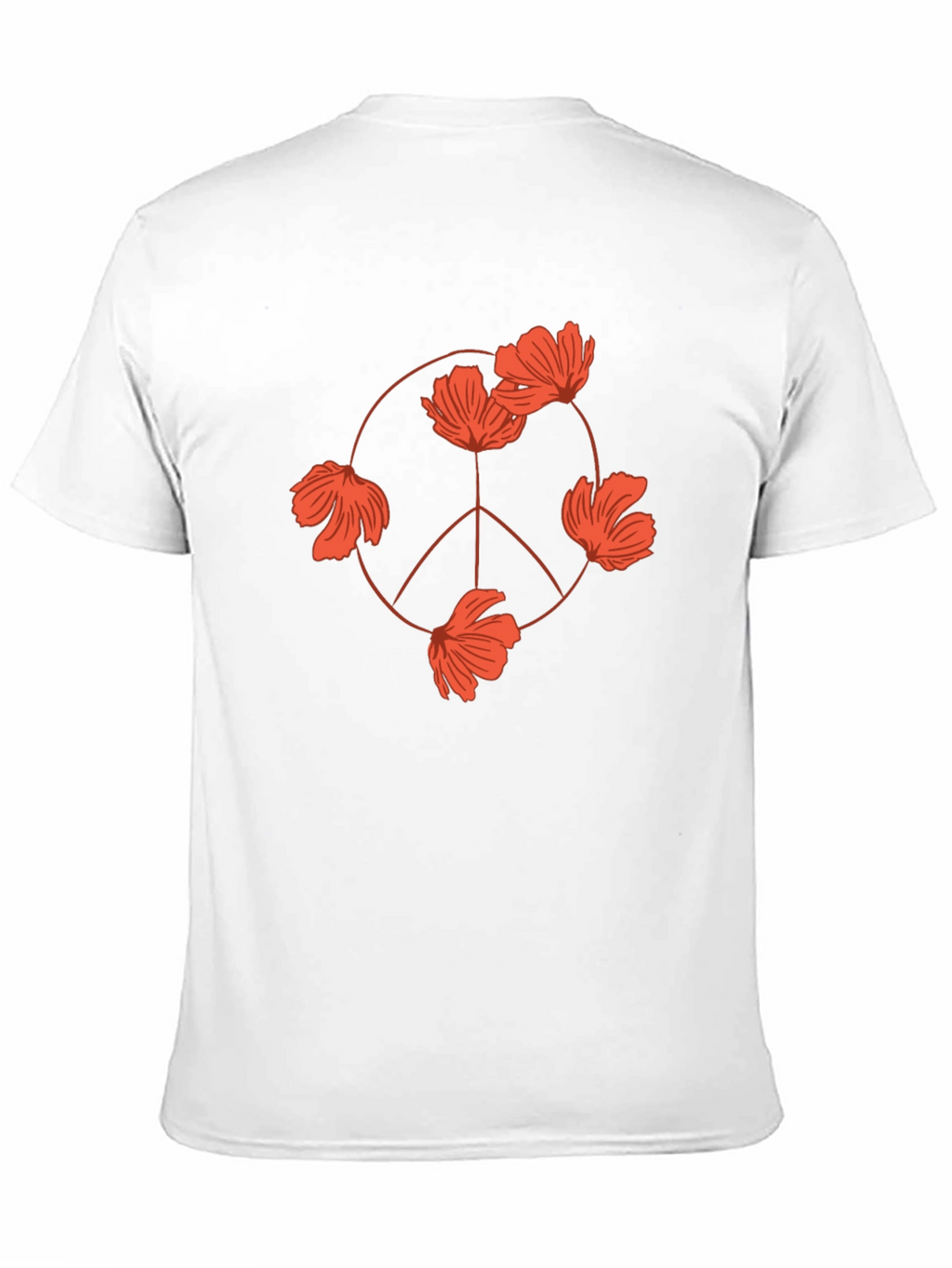 Floral Peace Sign T-Shirt - Modern Graphic Tee