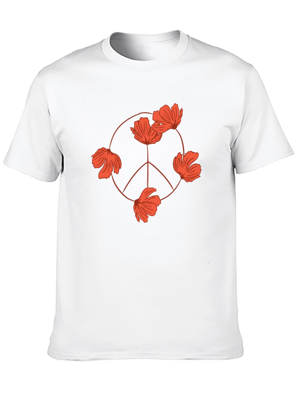 Floral Peace Sign T-Shirt - Modern Graphic Tee