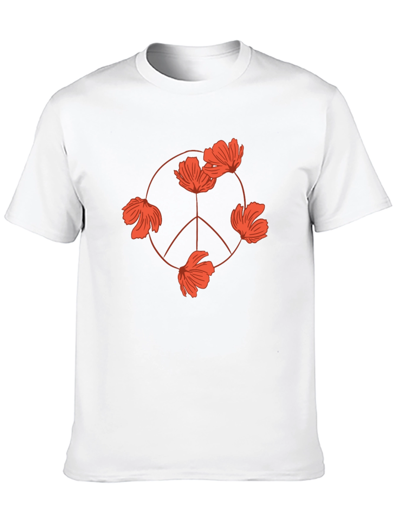 Floral Peace Sign T-Shirt - Modern Graphic Tee