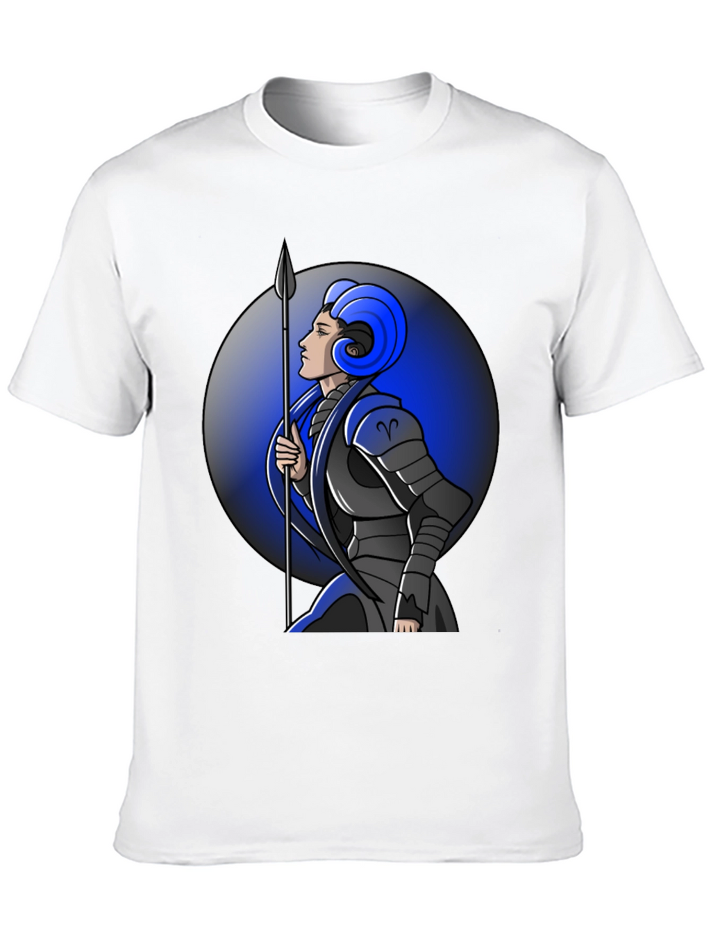 Aries Zodiac Warrior Graphic Tee - Black