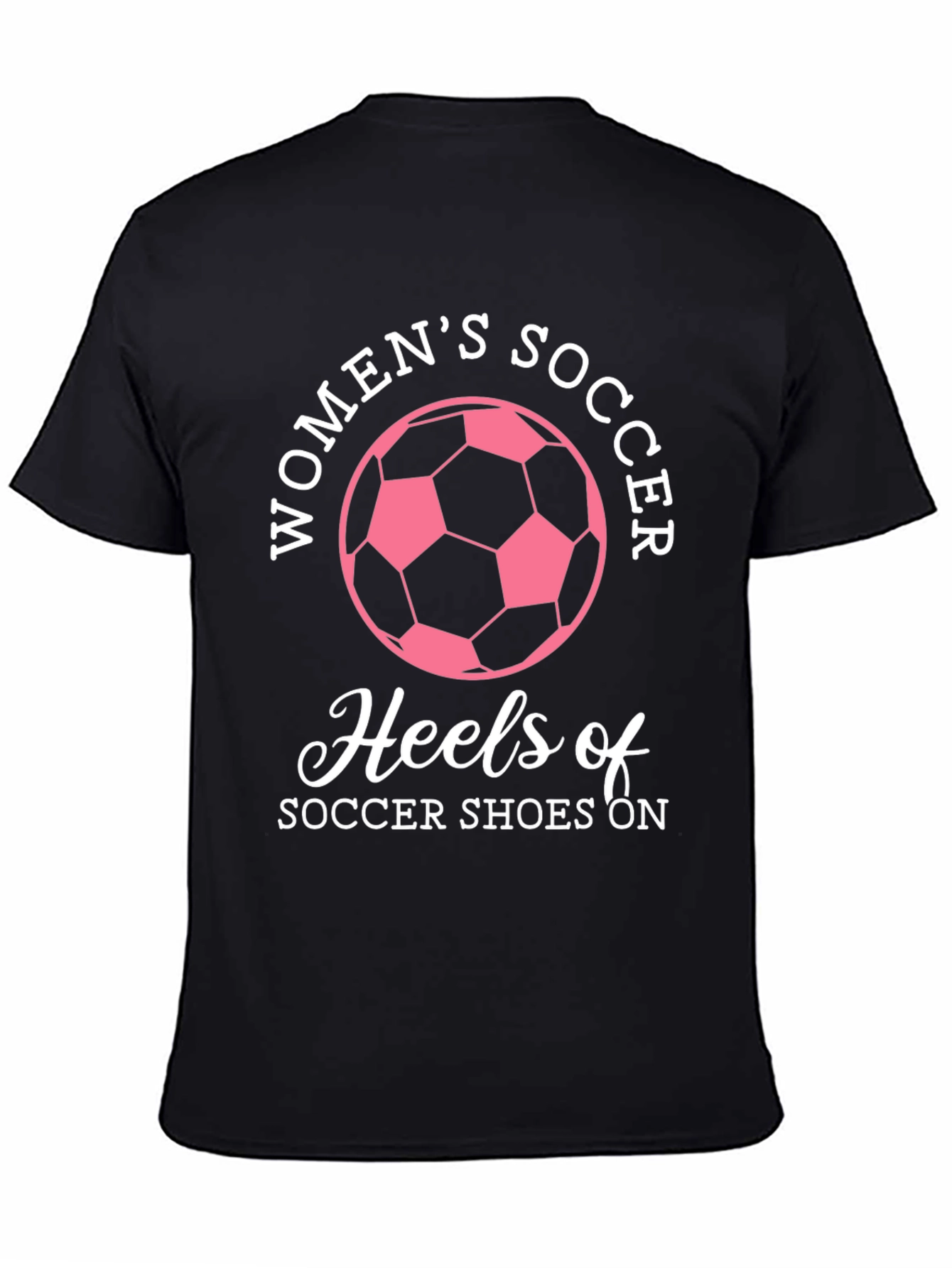 Womens Soccer Heels Graphic T-Shirt